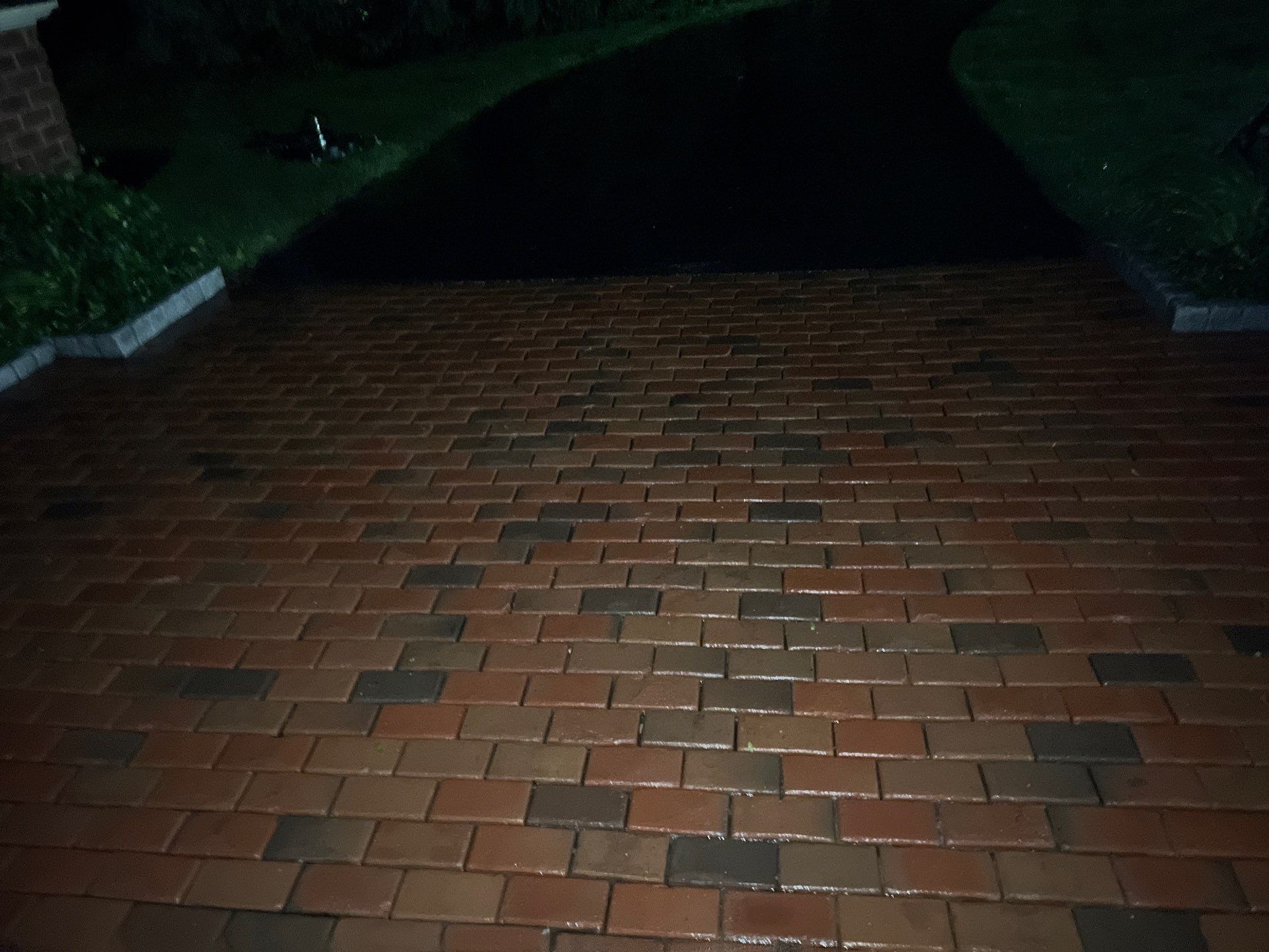 Brick paver clean, sand and seal.  using Algaecide, soft wash soap by Northern Power Washing LLC.