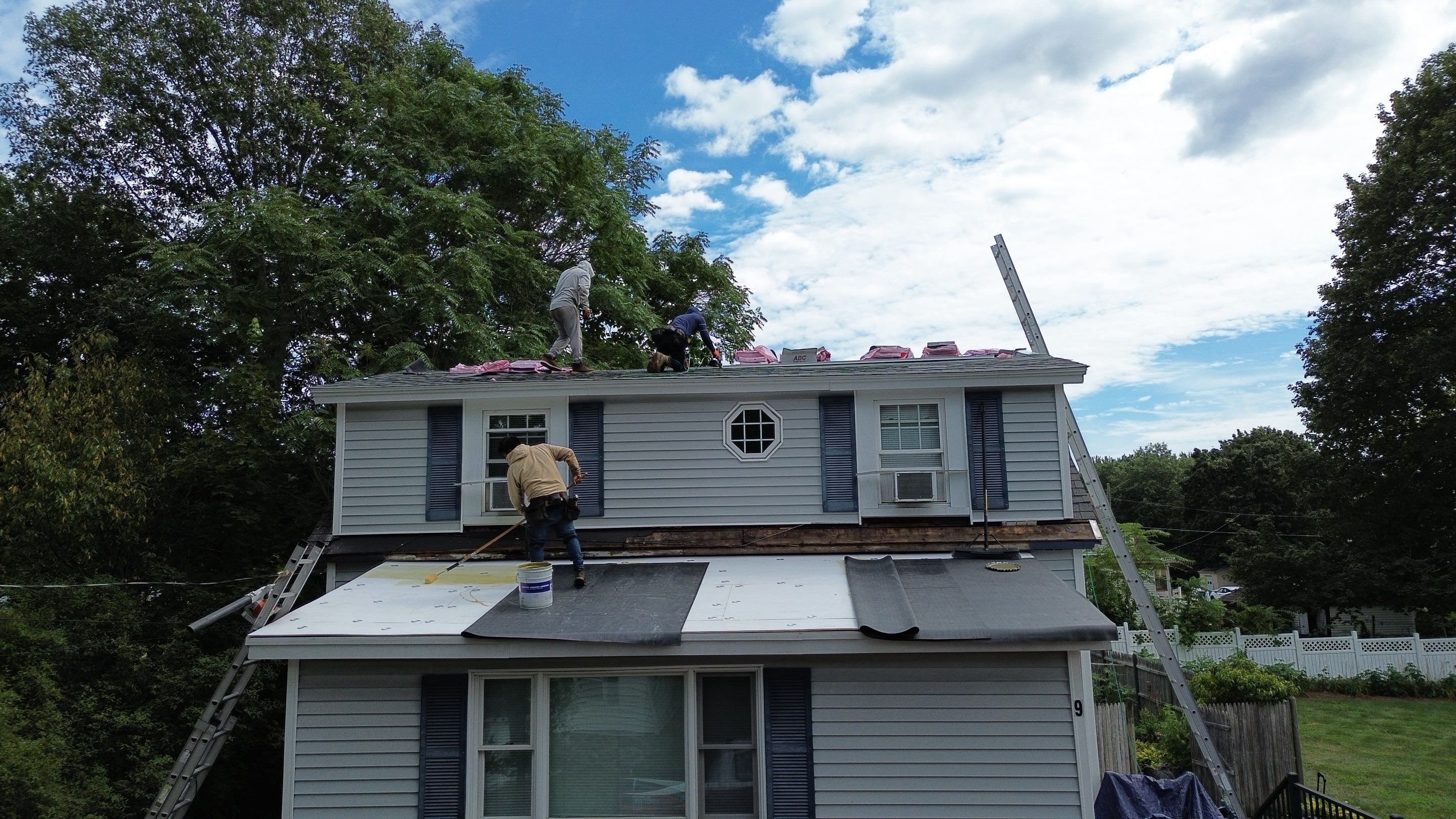 Roof Replacement & EPDM Flat Roof Installation, Billerica, MA by Mighty Dog Roofing of Greater Middlesex County