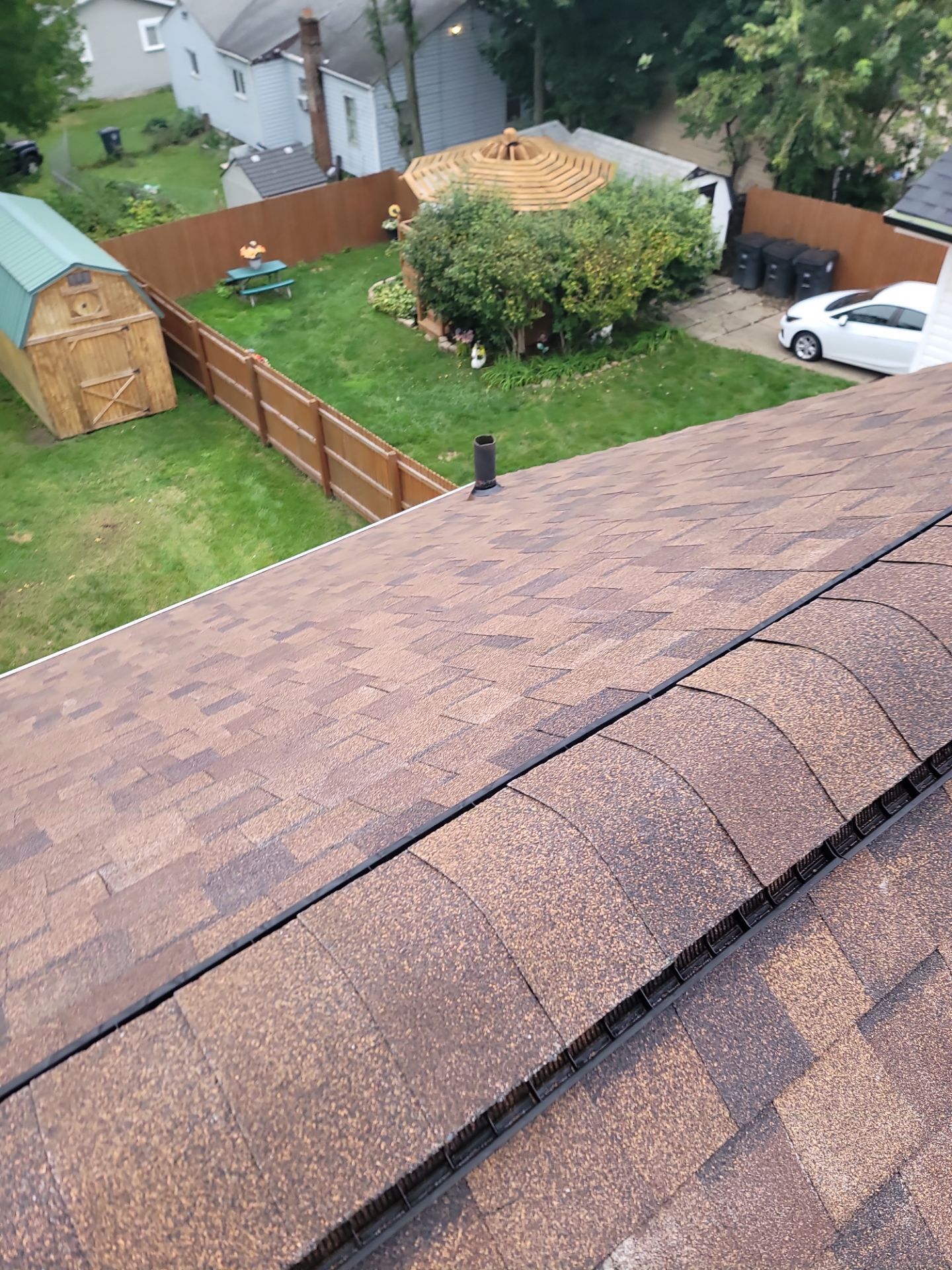 Atlas Pinnacle, Color, Burnt Hickory, Drip Edge, Color, Royal Brown by Eagle Eye Roofing