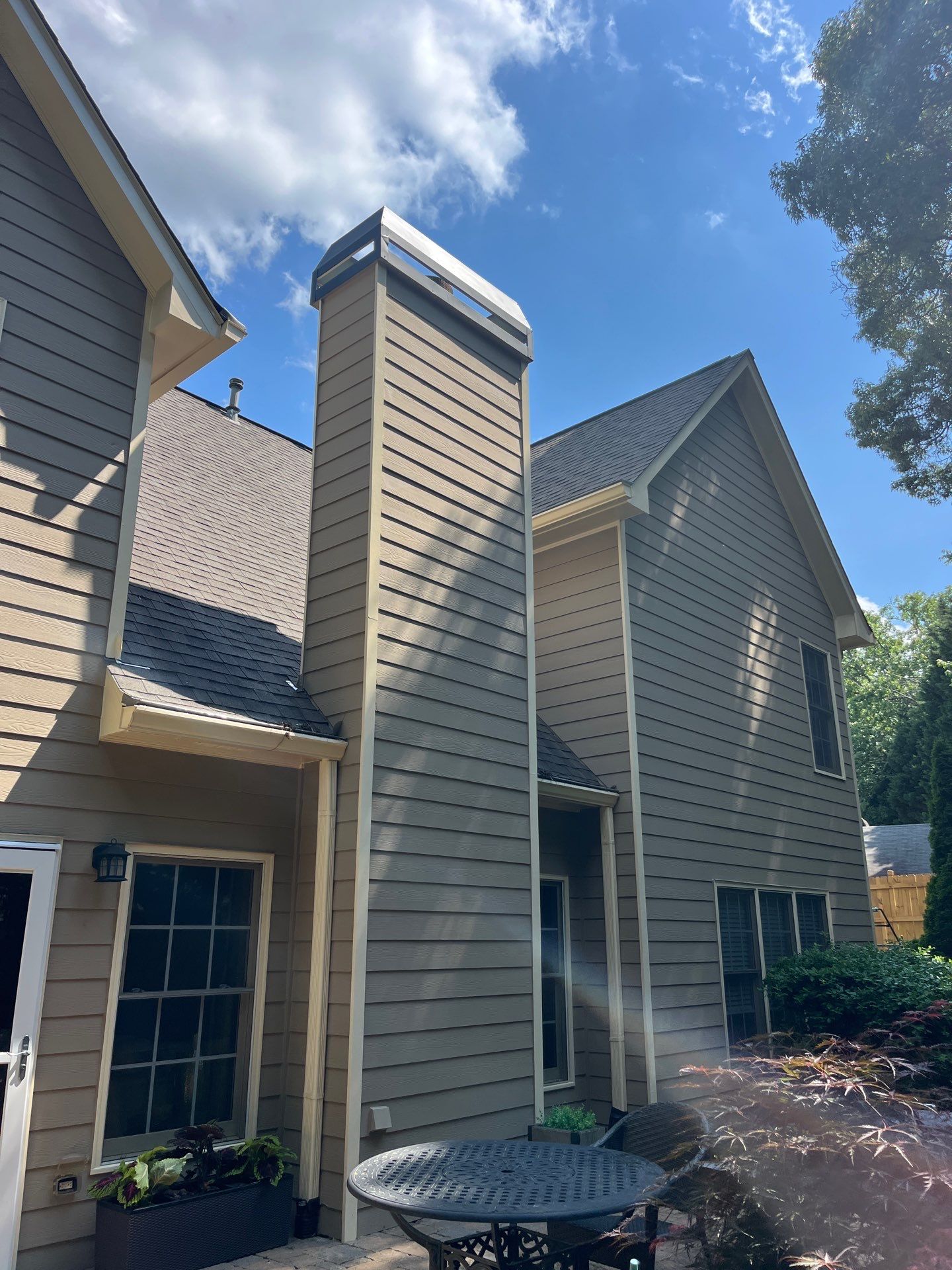 Exterior Painting, Rotted Wood Replacement, & Therma-Tru Door Installation by Nelson Exteriors 