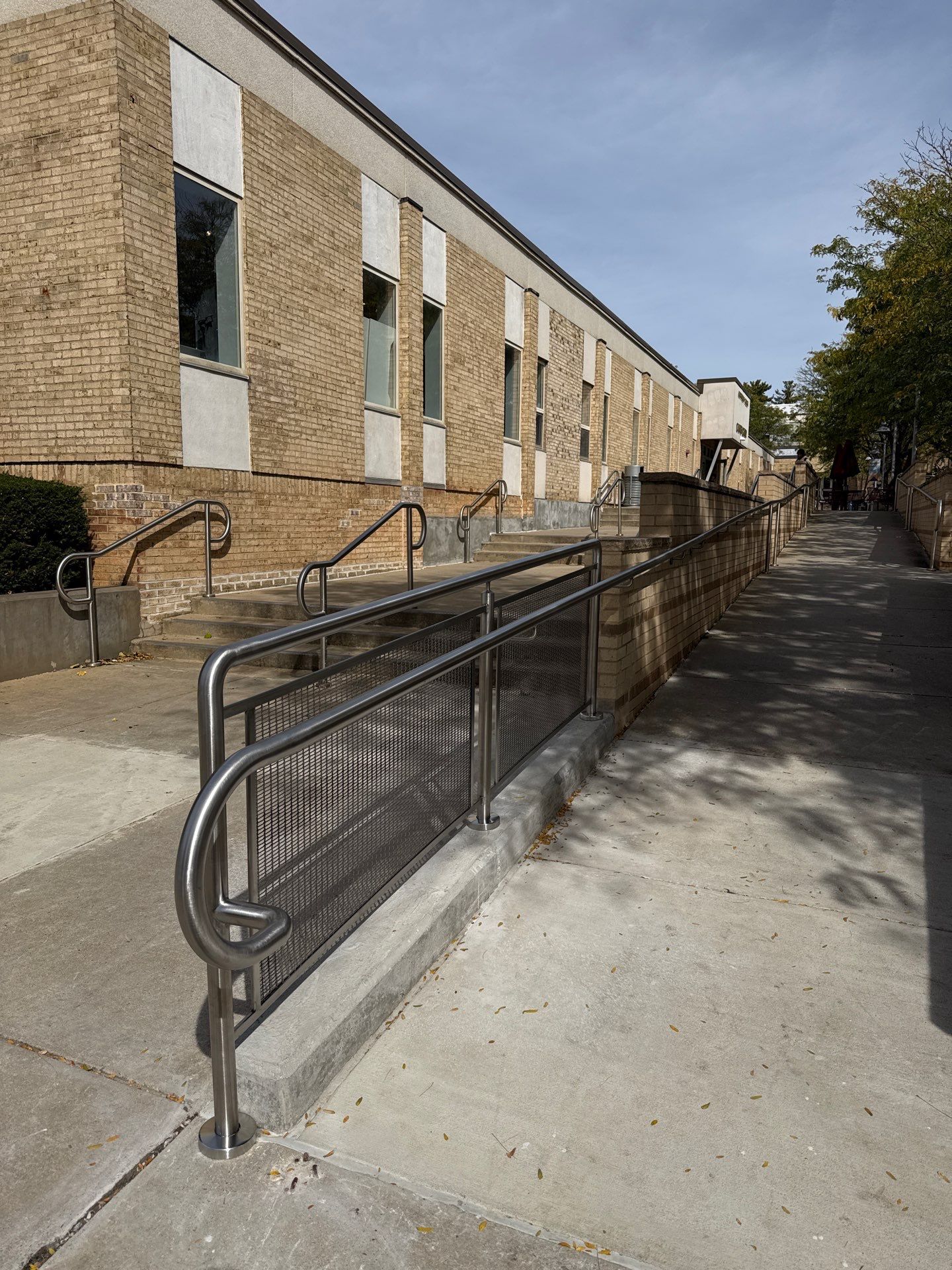Stainless Steel Guardrail and Mesh Panel Installation in Rockville by Capitol Iron Works