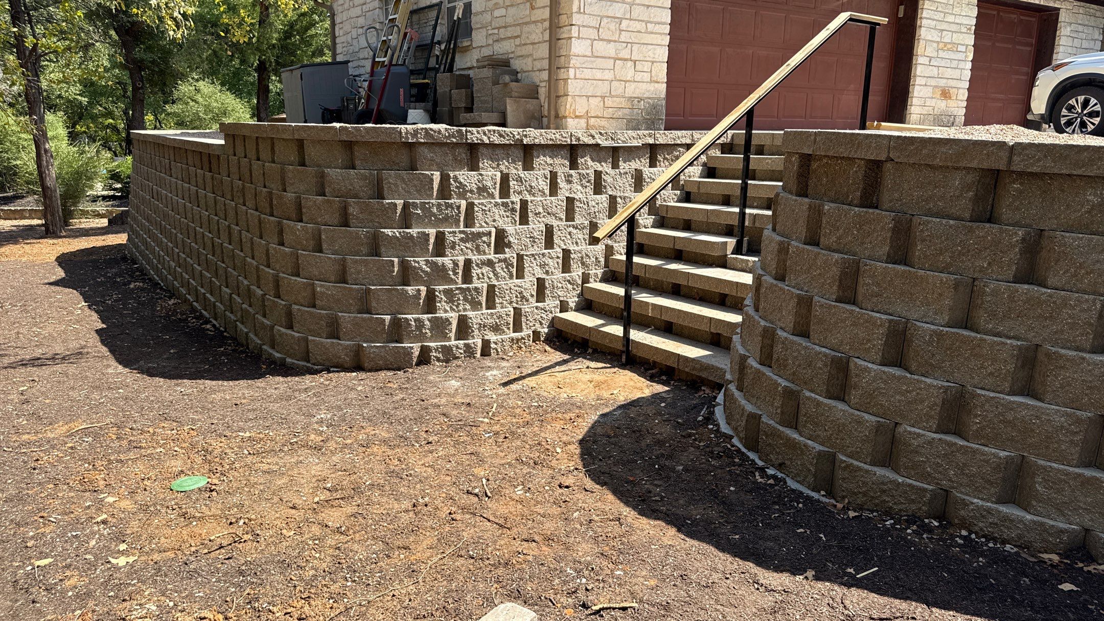 In Progress Retaining Wall Project by Peterson’s