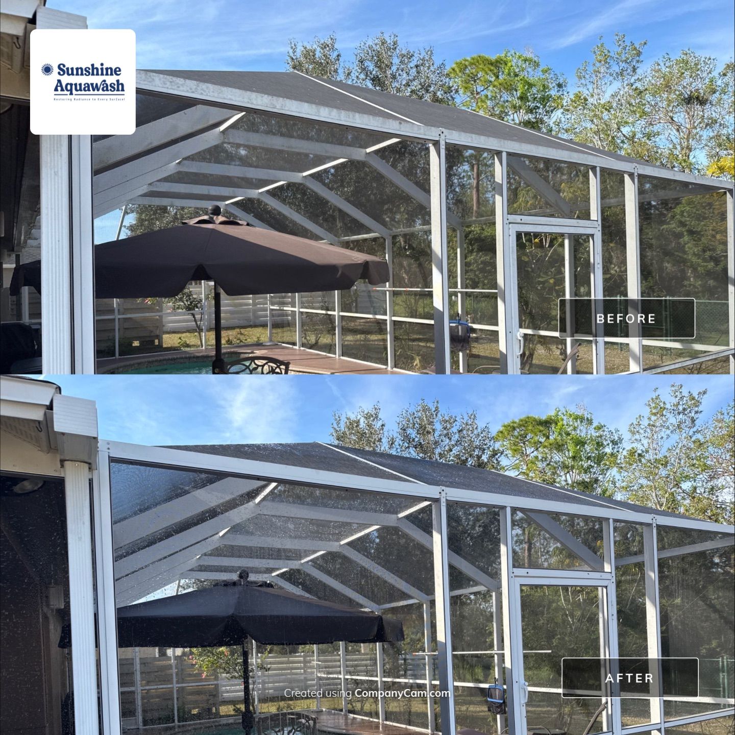 Driveway, Sidewalk, Street Curbing & Pool Screen Enclosure Cleaning in Regency Oaks, Palmetto, FL | Sunshine AquaWash by Sunshine AquaWash