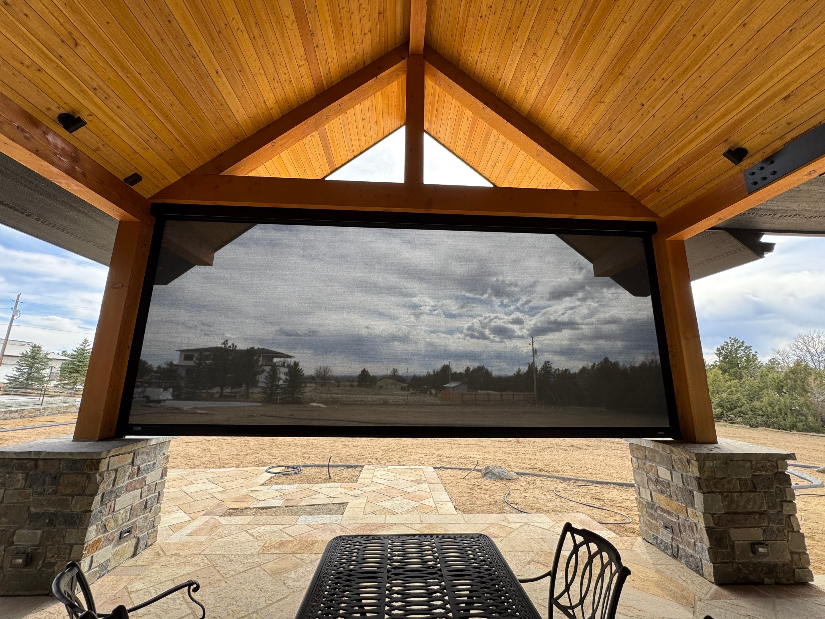 Motorized Screens using Progressive MagnaTrack Screens by Outdoor Solutions Colorado