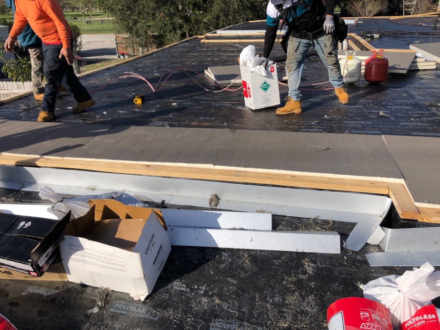 Residential Re-Roof using Polyglass Self-Adhered Flat Deck by First Due Roofing
