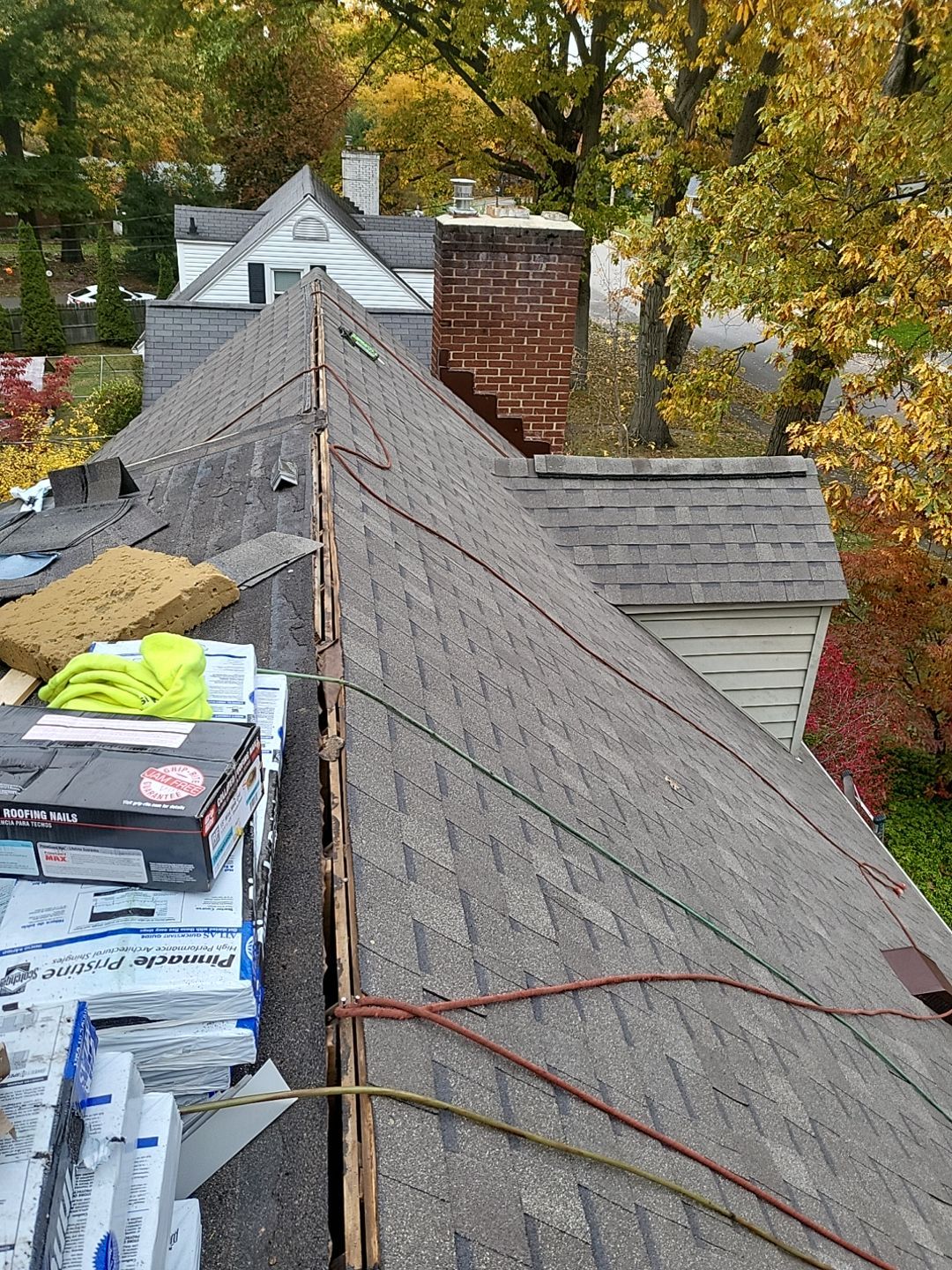 Atlas Pinnacle, Color: Weathered Wood, Drip Edge: Color: Royal Brown by Eagle Eye Roofing