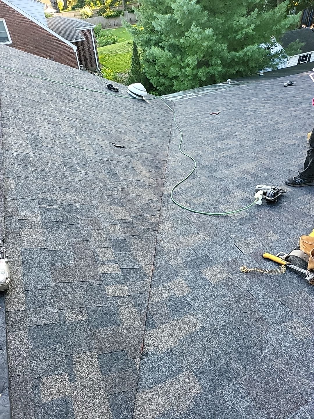 Residential Roofing Installation using Owens Corning TruDefinition Duration Designer - Black Sable by A Plus Exterior