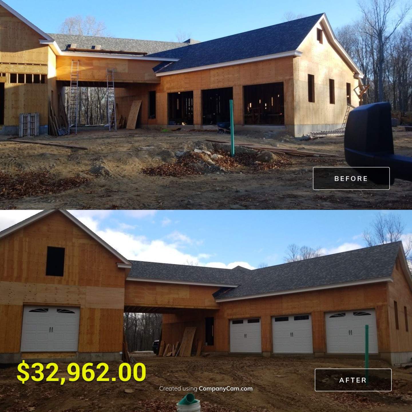 Garage Door Upgrade for Clean Look & Reliable Performance by DiGiorgi Roofing and Siding Inc