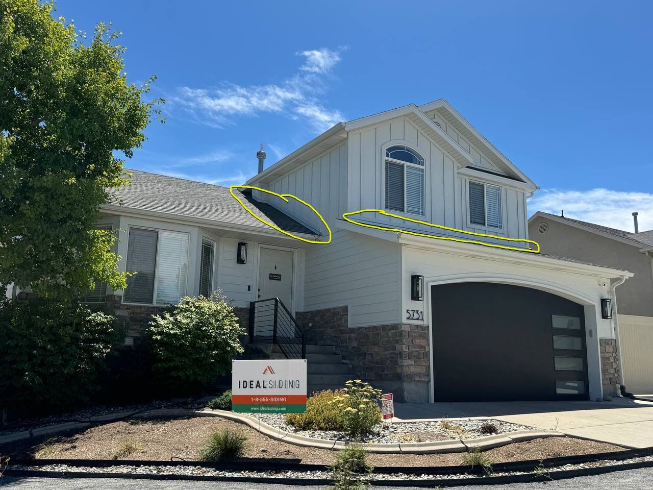 Salt Lake City Area | Stucco to Hardie Conversion | Mixed Profiles & Arctic White by Ideal Siding Utah