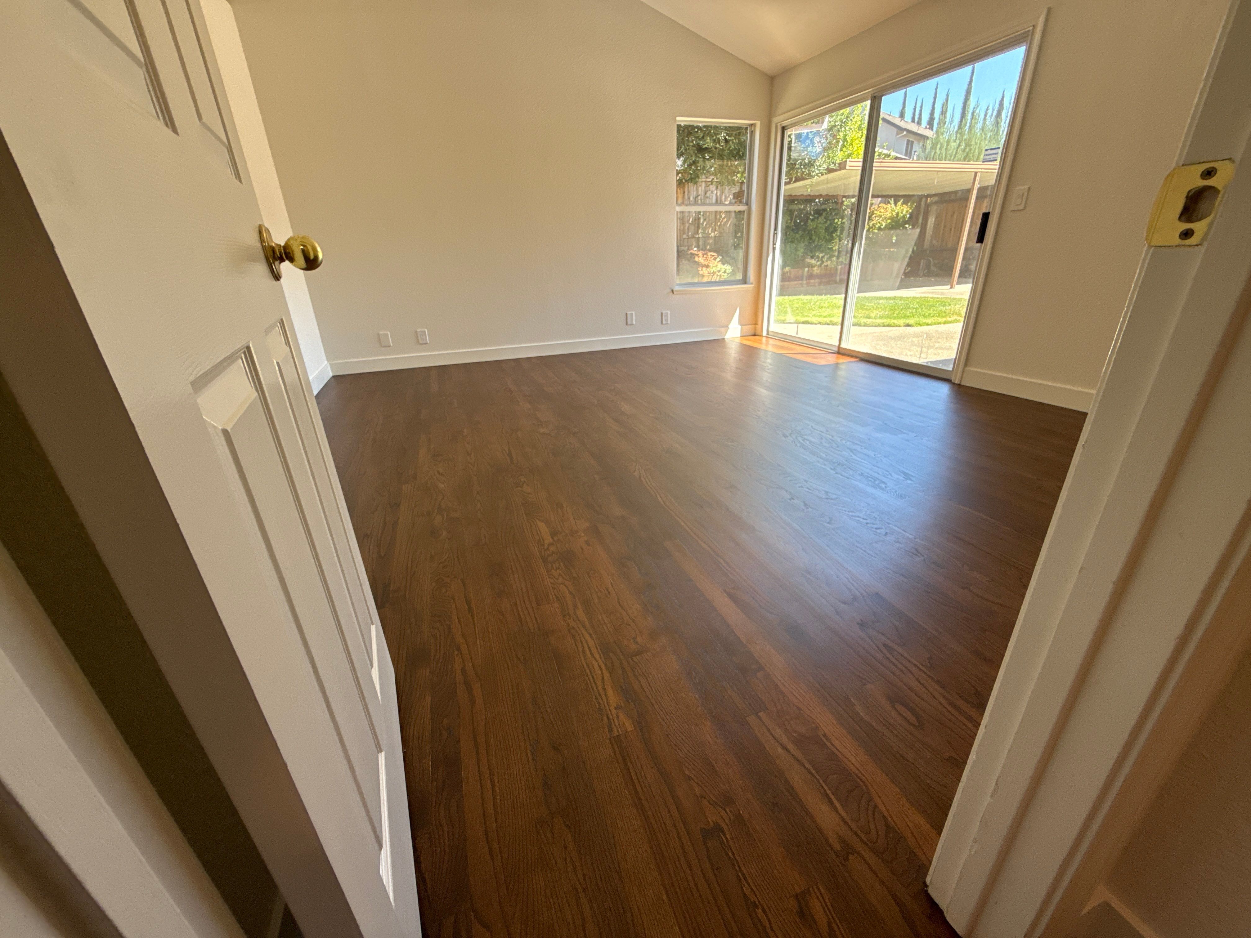 Custom Red Oak Hardwood Floor Installation and Finishing in Roseville by Footprints Floors South Sacramento