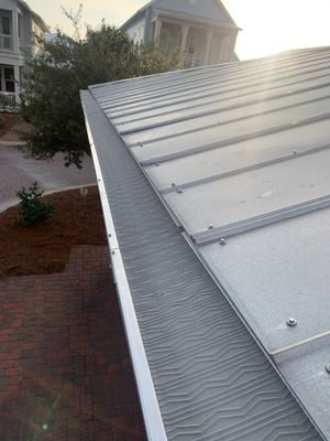 Gutter Installation using Galvalume Half Round Seamless Gutters and LeafBlaster Pro Gutter Guards