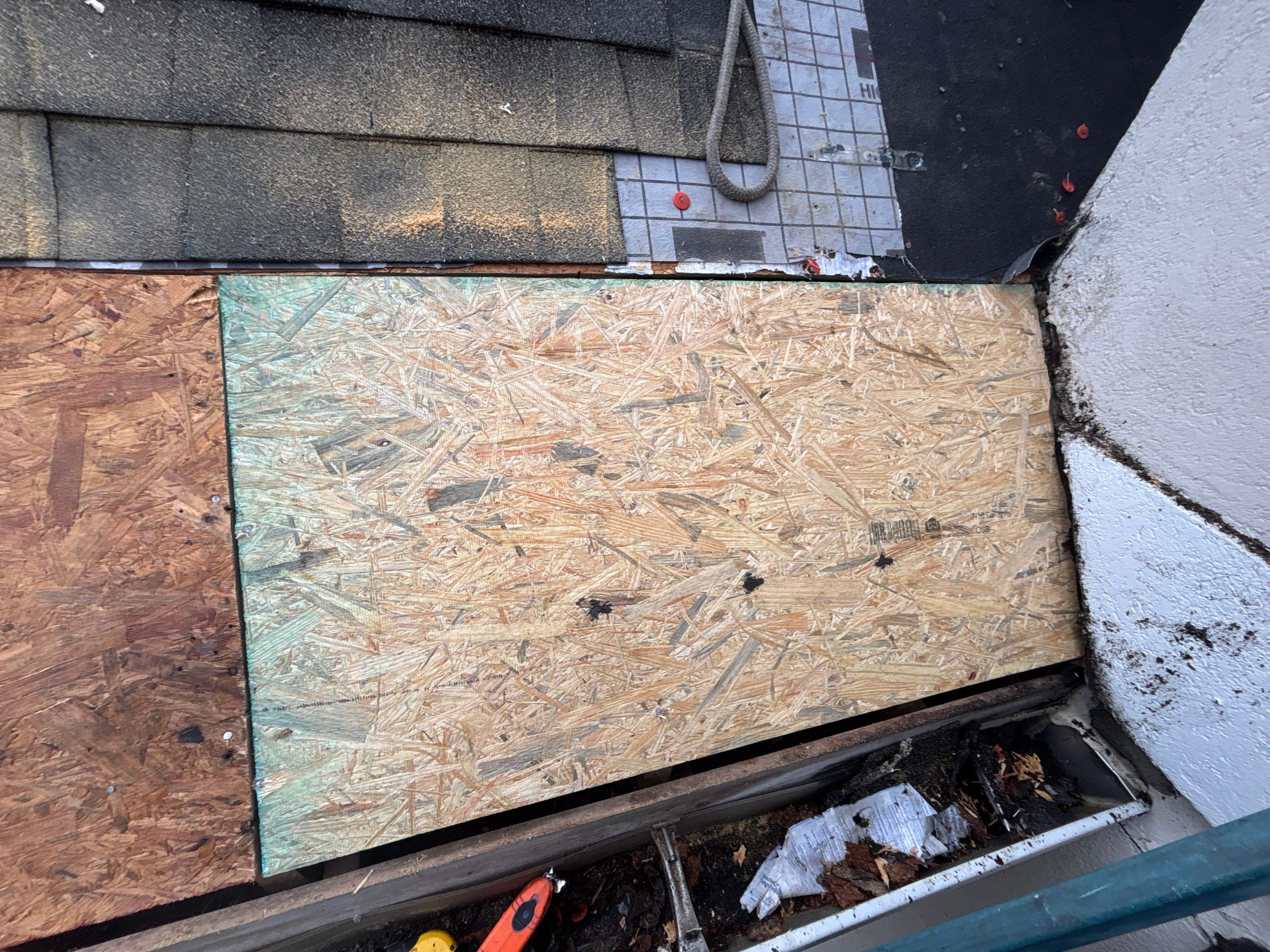 Wrong V valley section installed  by Deerfield Roofing LLC