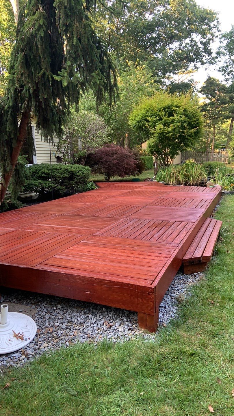 Deck Refinishing Using Powerwasher by A1 NERDY HOMES LLC