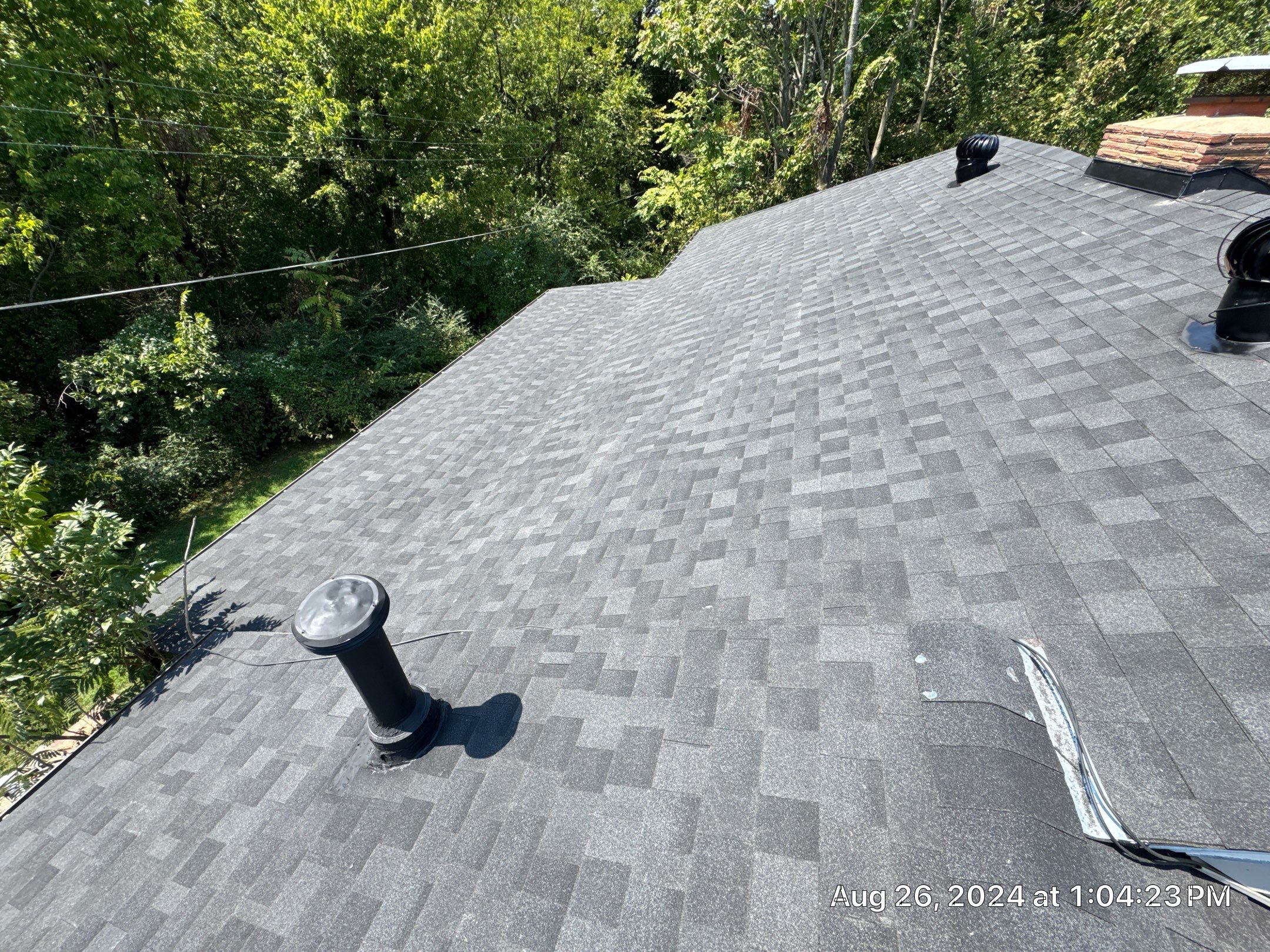 Reroof using IKO Granite Black by Castillo Roofing