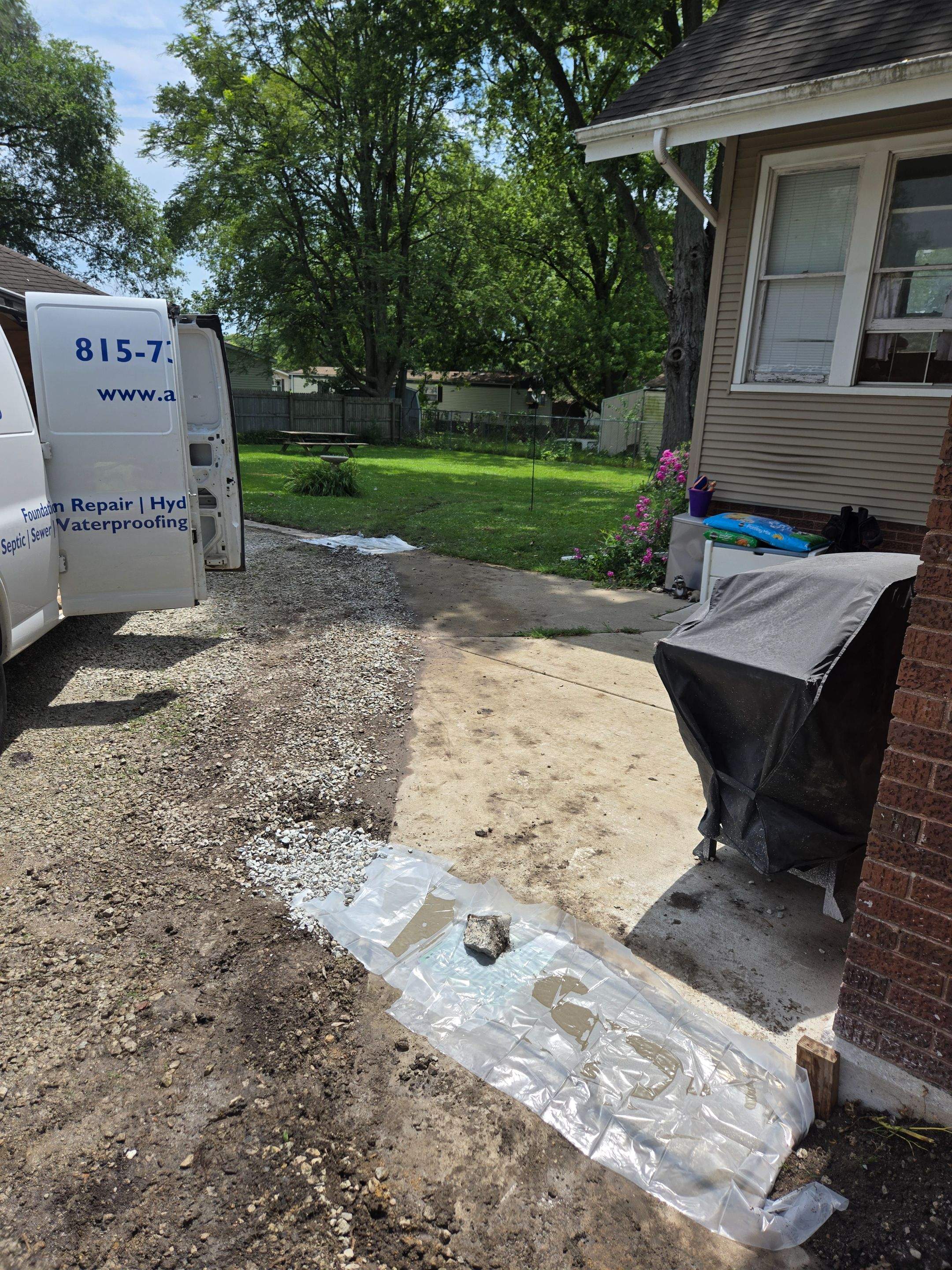 Enhanced Exterior Water Capture Basin With Ultimate Water Drainage French Drain System by Allied Water Services