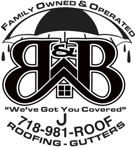 Logo for B&B ROOFING & GUTTERS.