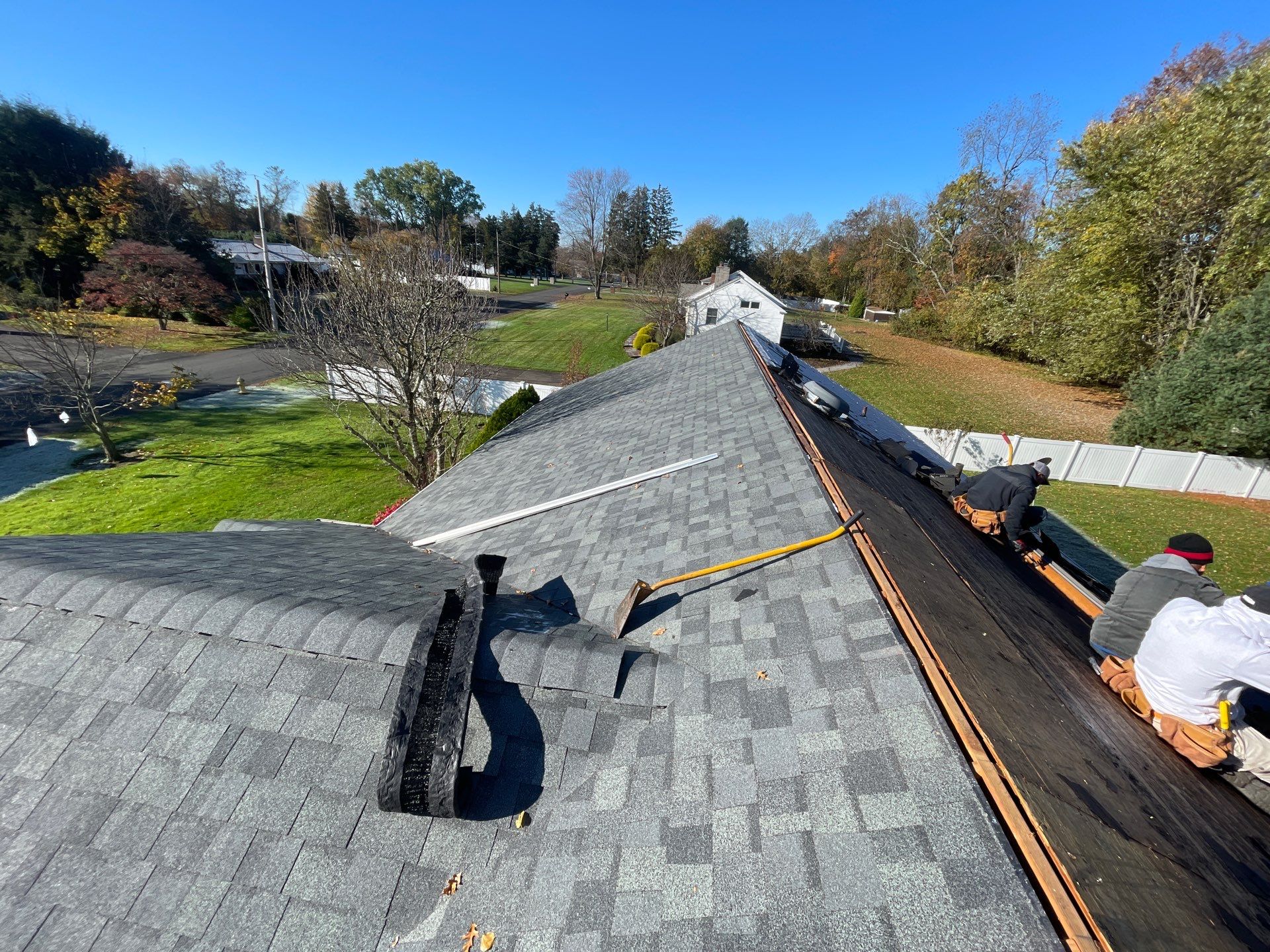 Residential Roofing Installation using Owens Corning TruDefinition Estate Gray by A Plus Exterior
