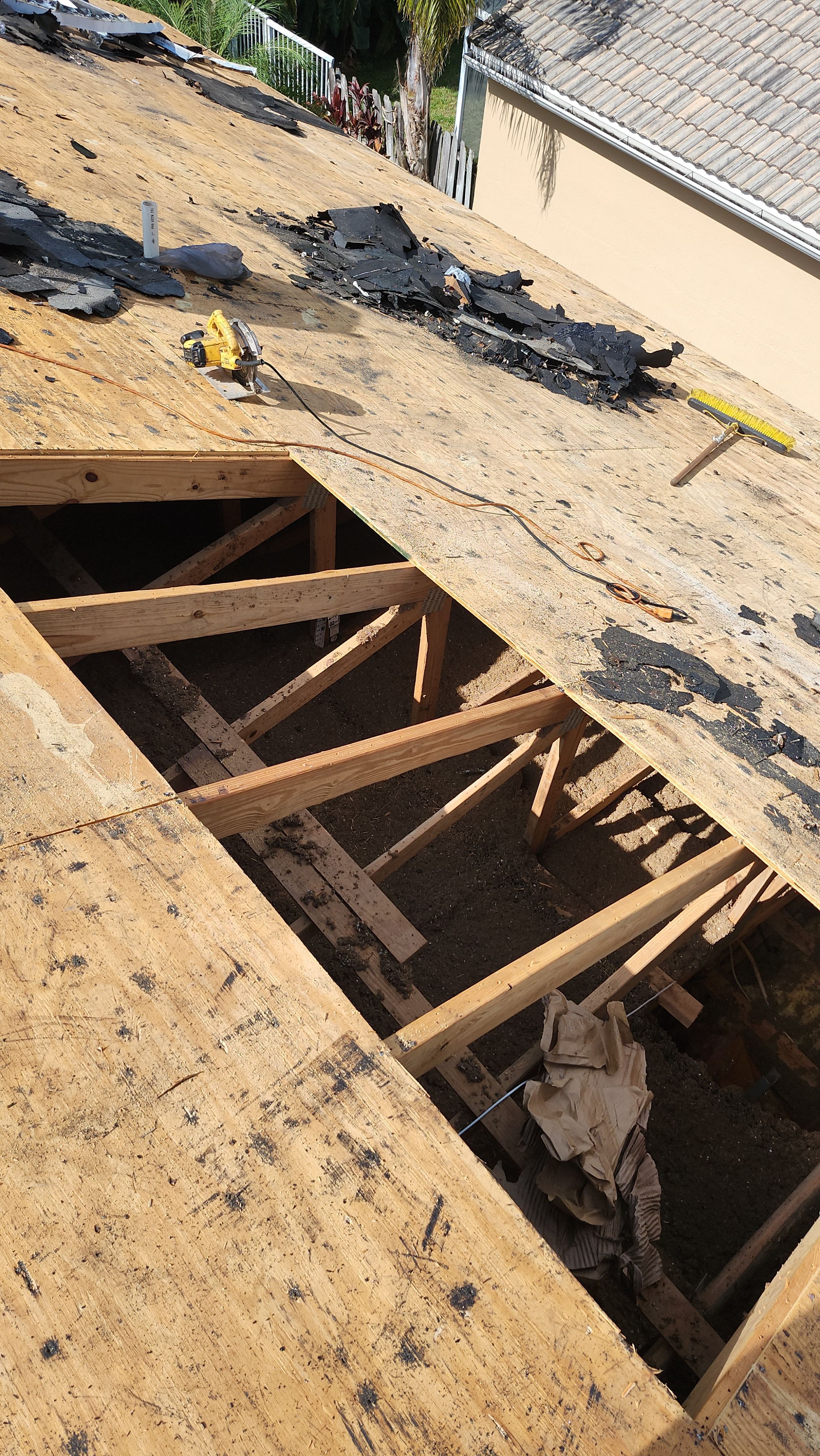 Tile Roof Replacement and Sheathing Repair in Boynton Beach by Aastro Roofing