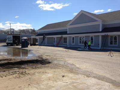Gutter Pro on the job in Falmouth, MA