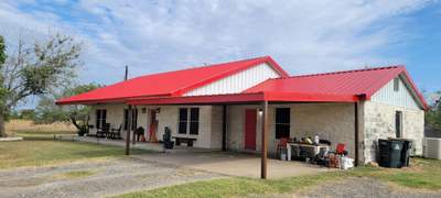 Crimson Red Metal Roofing in Martindale