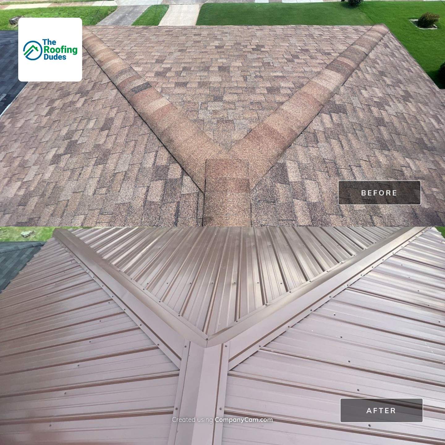 Residential Roofing Installation using 26 Gauge Metal by The Roofing Dudes