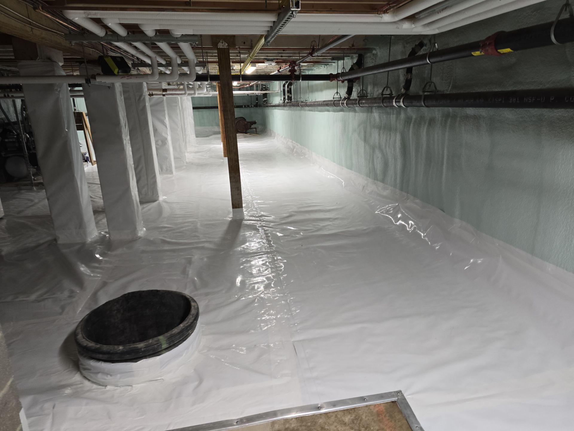 Crawl Space Encapsulation using Closed Cell Spray Foam by NYS Foam & Energy