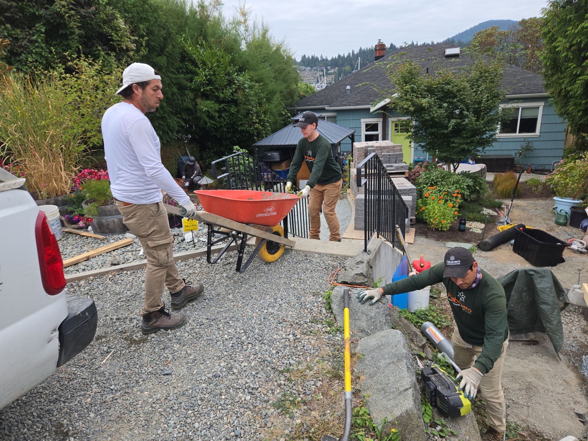 Backyard Transformation — Custom Shed, Paver Patio & Retaining Wall by Habanero Garden and Exterior Care