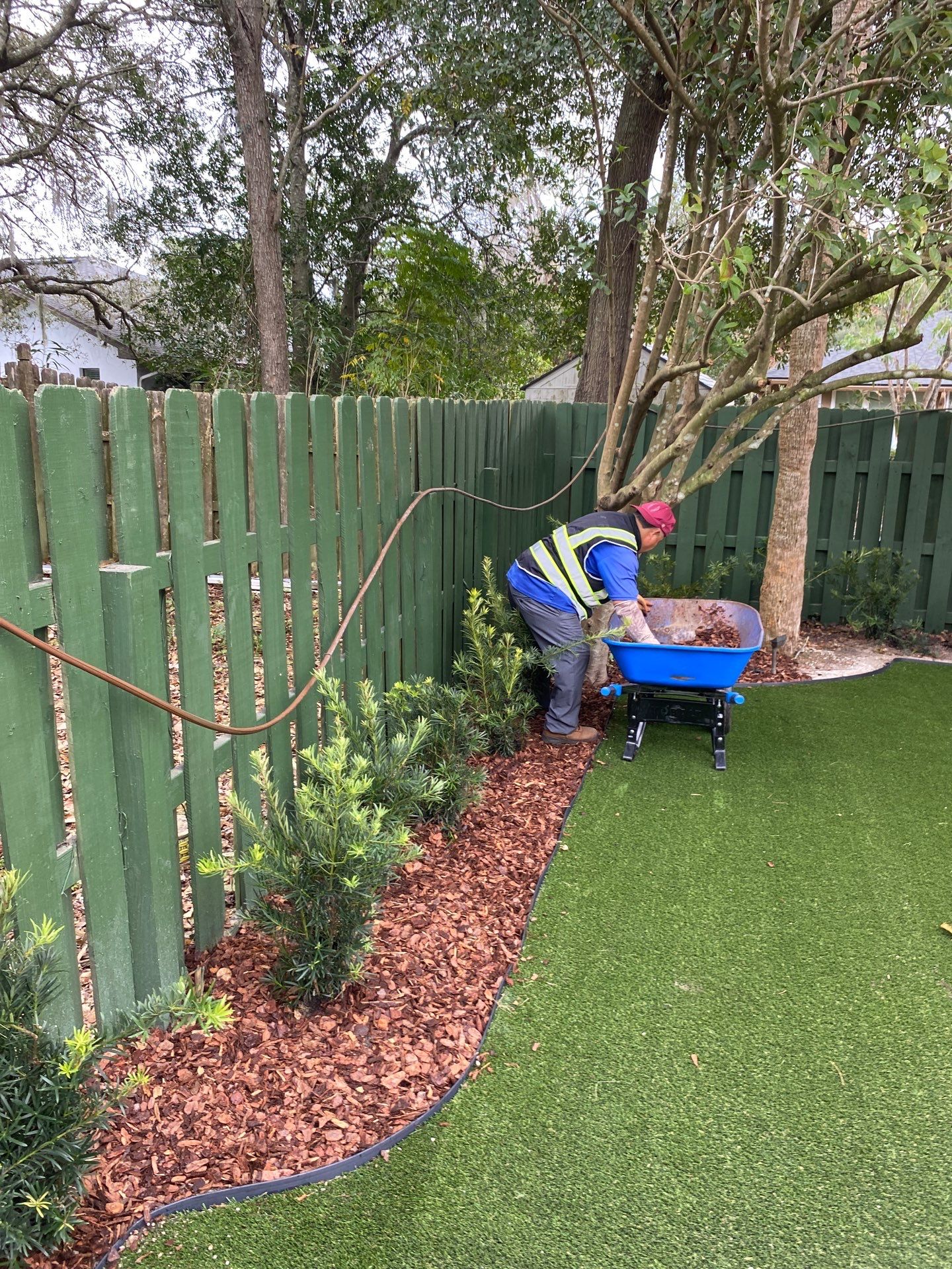 Deerwood Resident | Pine Bark Installation by ProGreen Services