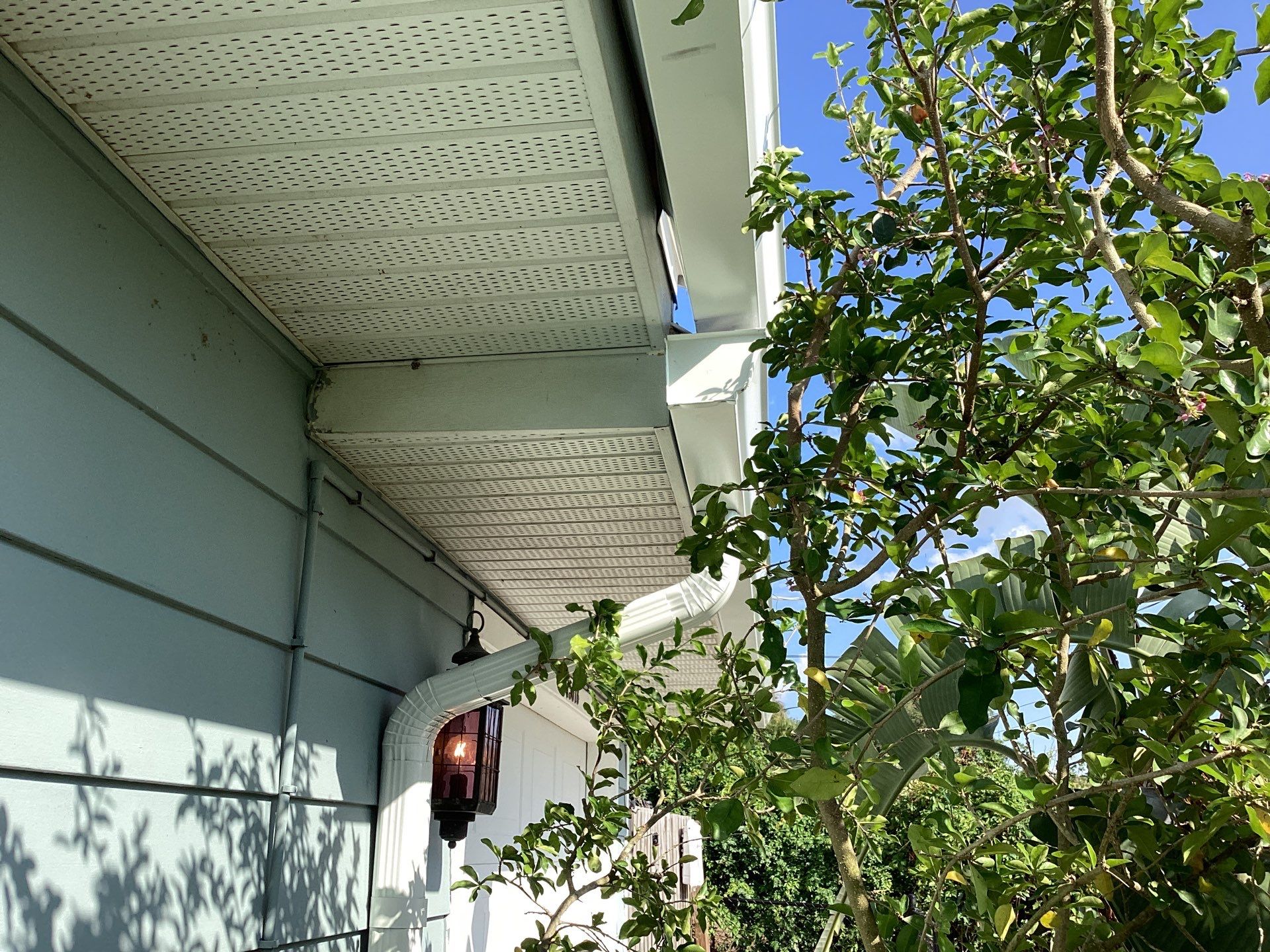 White 6-Inch Gutters and Leaf Guard Installation in Fort Myers FL by Gutter Professors