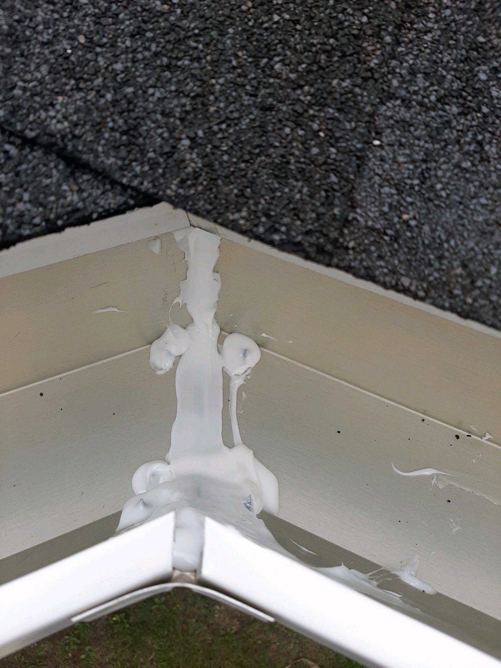 Gutter Installation using White K-Style Seamless Gutters by Gutter Professors