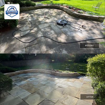 natural stone using Algaecide, soft wash soap