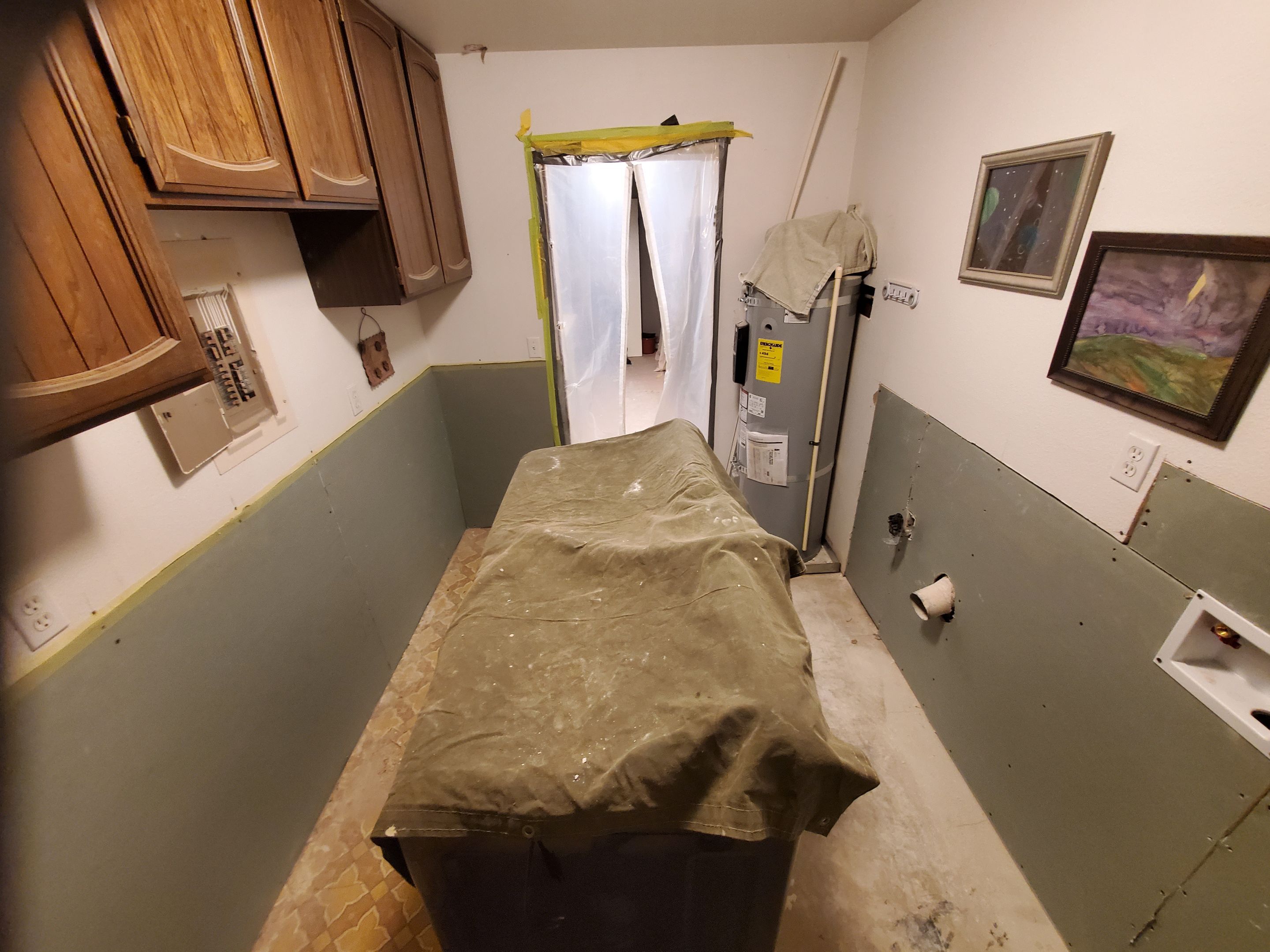 Water Damage using Air Movers by Construction Now LLC