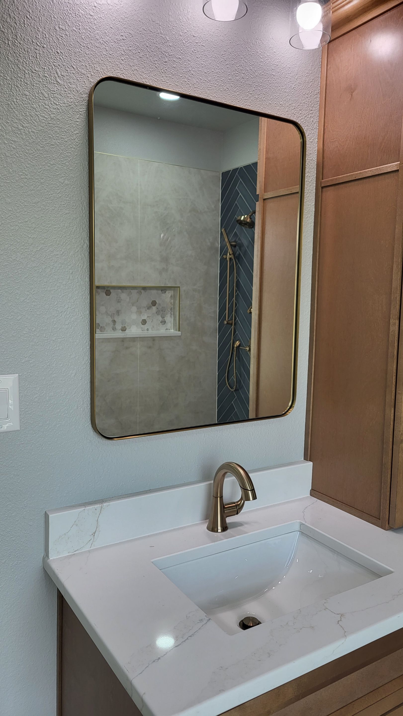 Stone Oak Master Bathroom Before and After by Legacy Bath and Kitchen