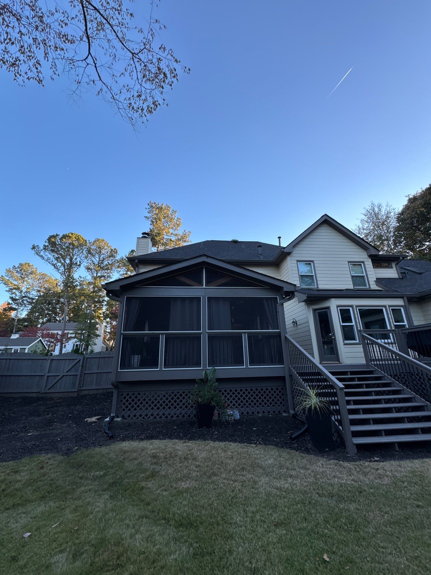 Custom Multi-Level Composite Deck and Screened-In Porch in Marietta by Swift Home Renovations