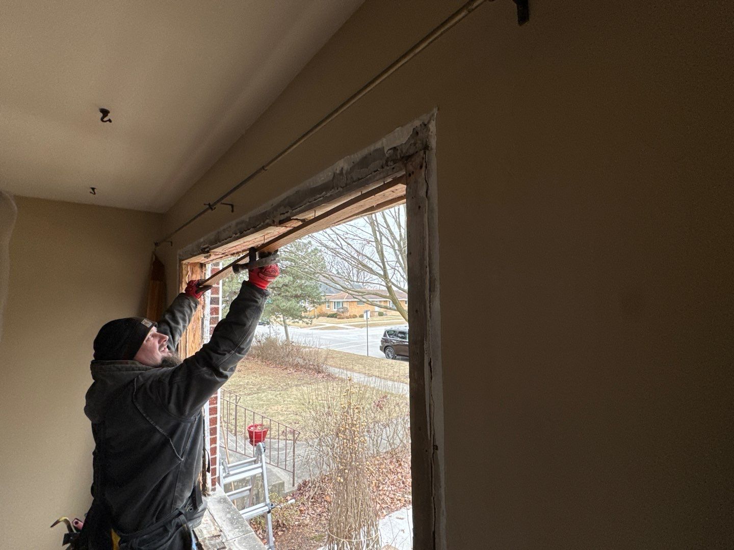 Picture window replacement using Lang Exterior Windows by Shingle Company Construction, Inc
