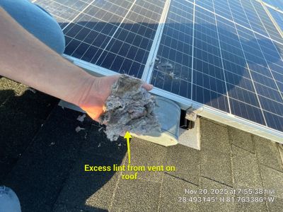 Dryer Vent Cleaning with Solar Panels in Clermont