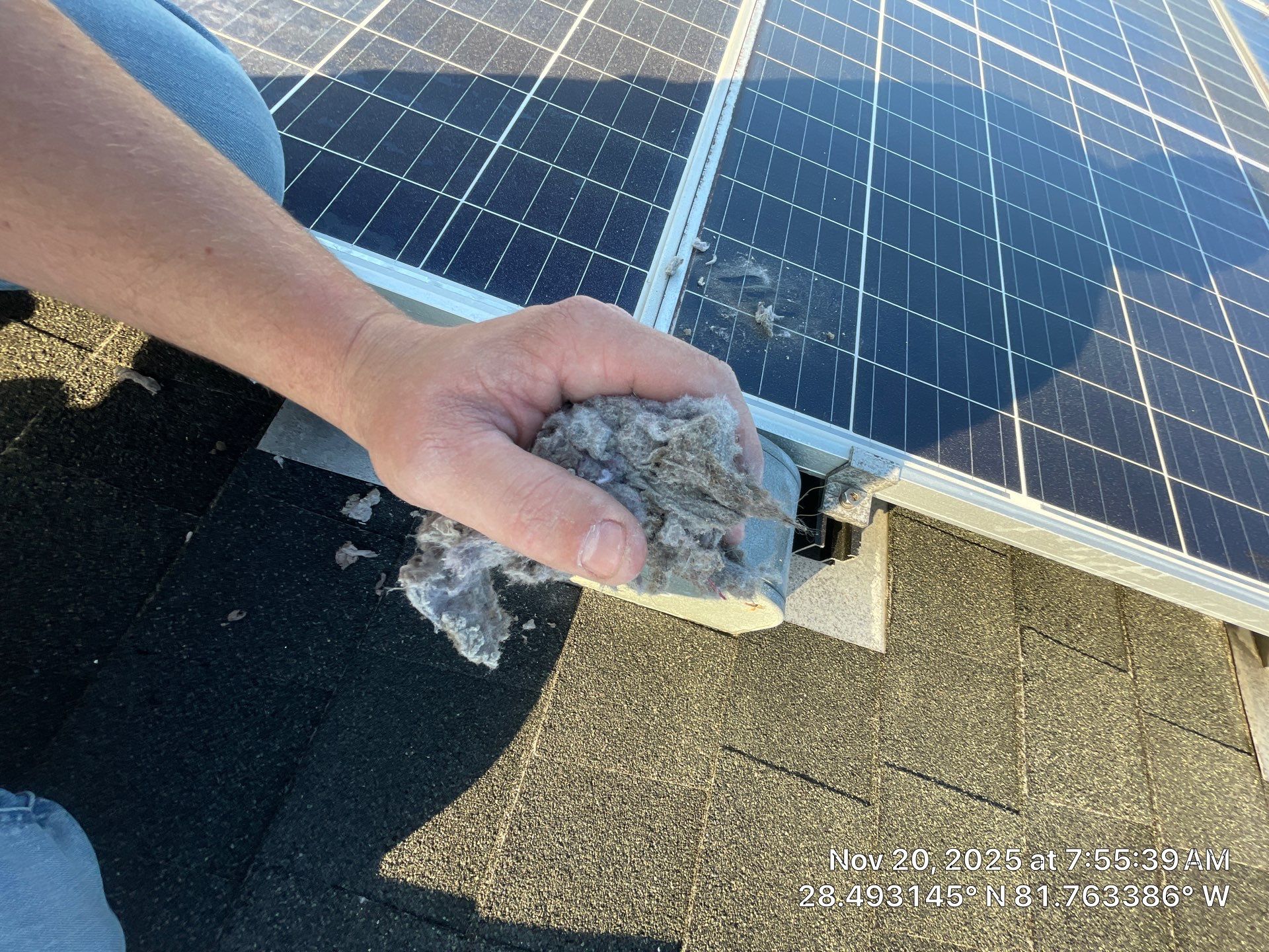 Dryer Vent Cleaning with Solar Panels in Clermont by Hygienic Air, Inc