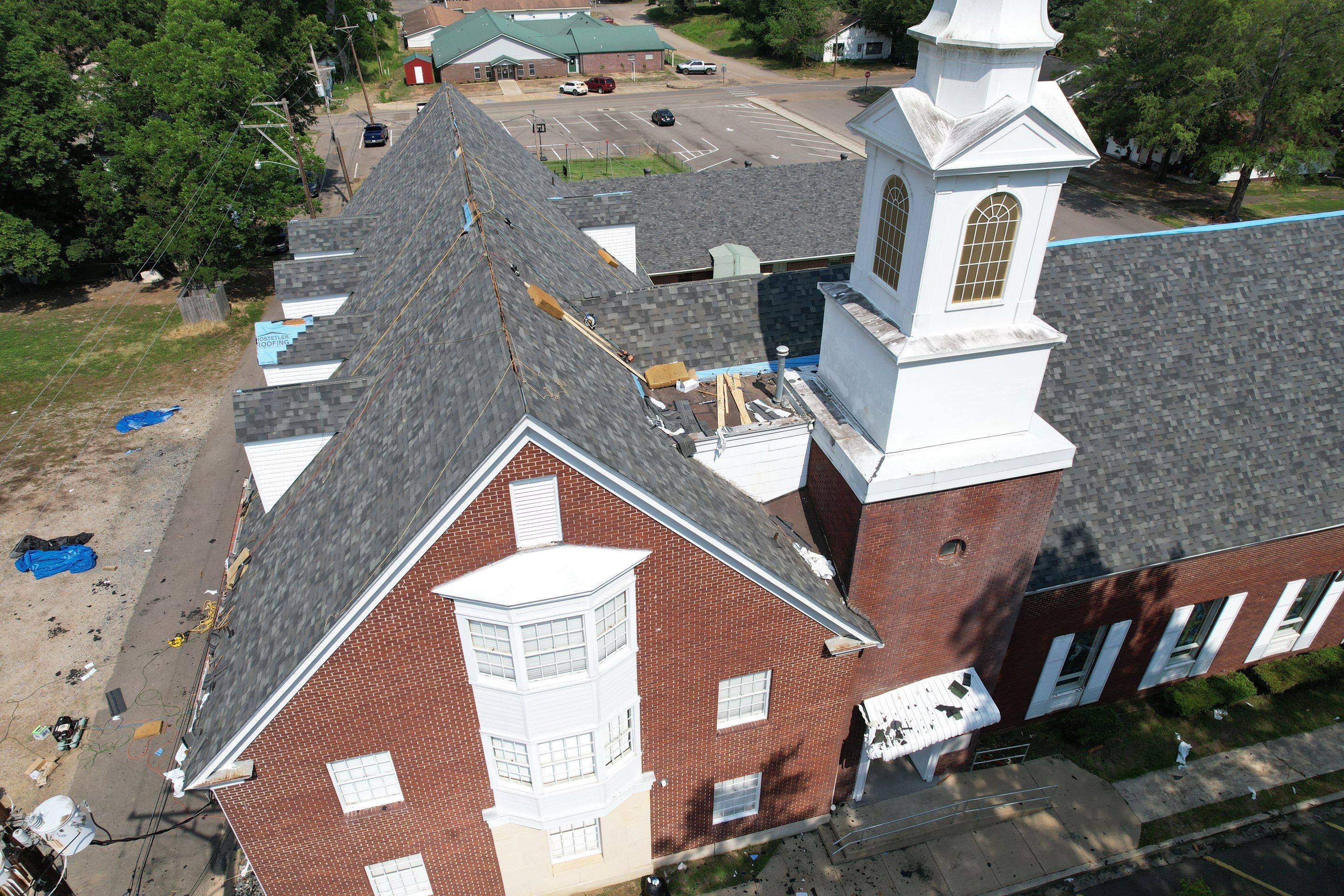 Church Reroof: 40 Year Impact Rated Architectural Shingles by Hostetler Roofing