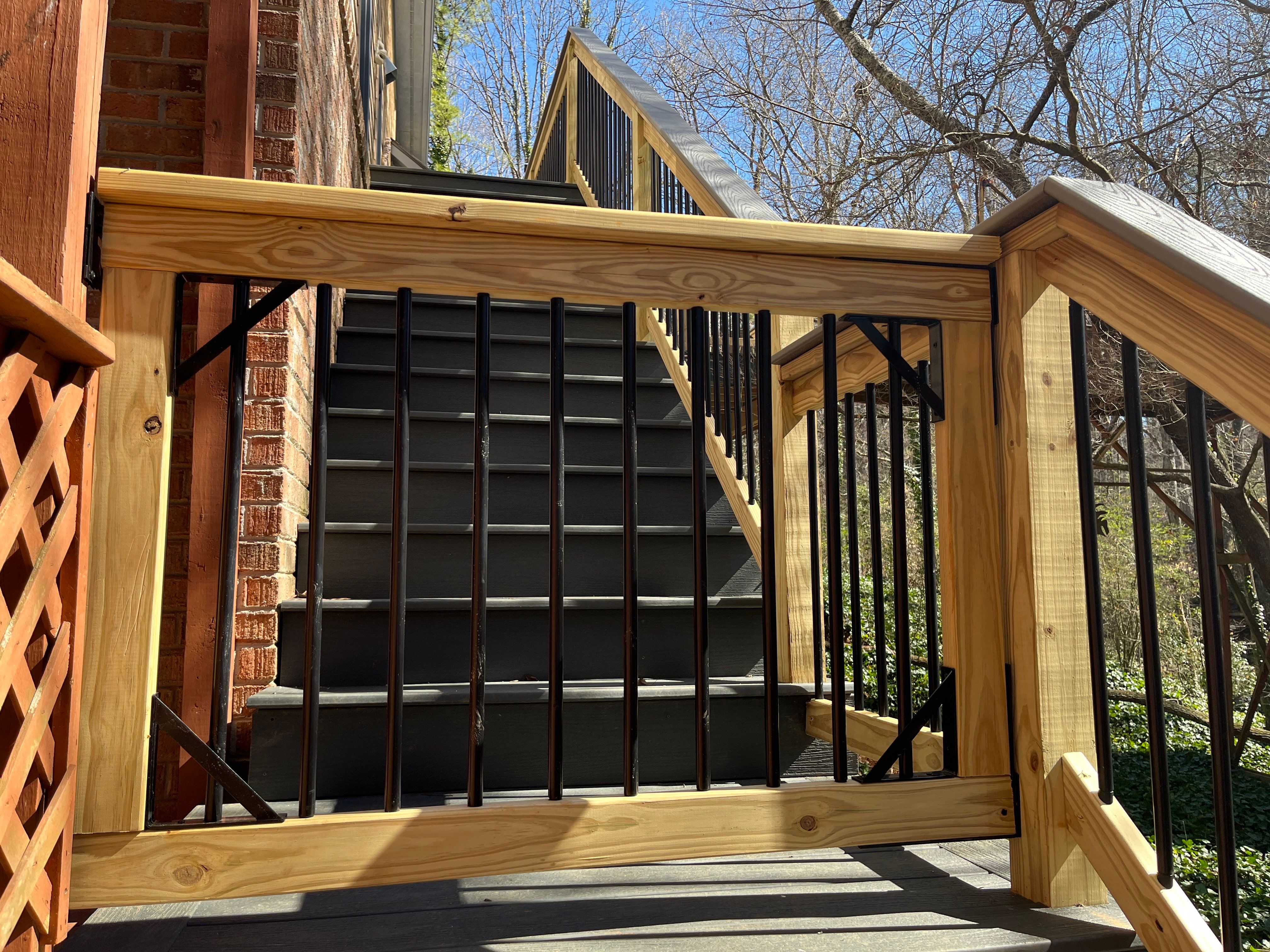 Trex Deck Build with Hybrid Railing in Lilburn, GA by Nelson Exteriors 