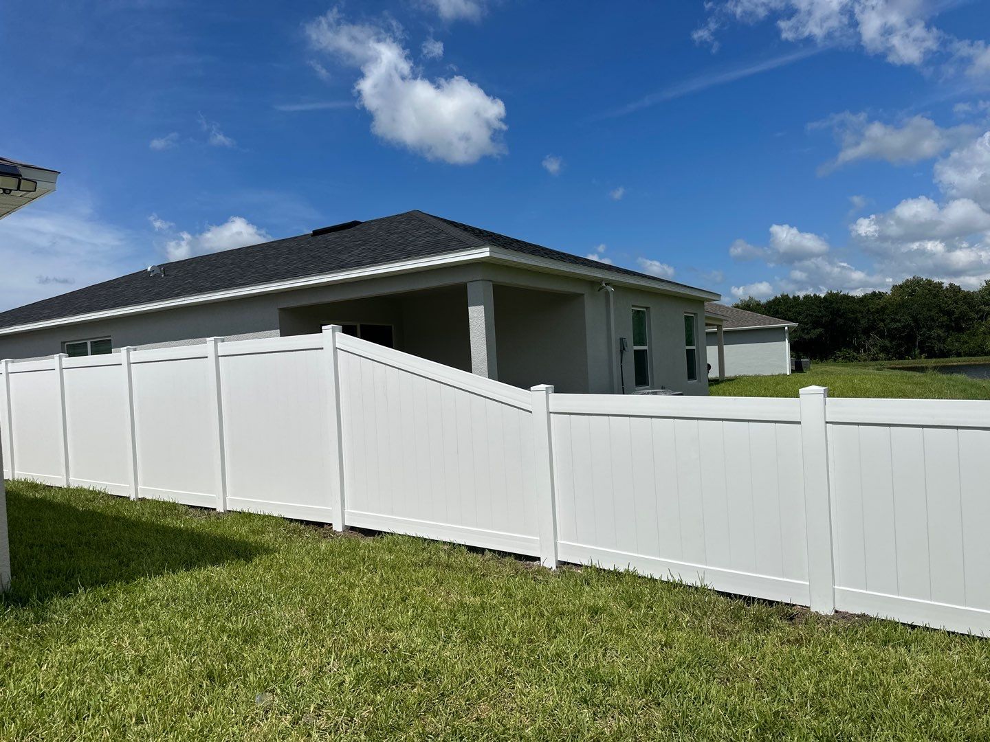 Vinyl Fence Installation using White Vinyl Privacy and 3 Rail Aluminum Fence  by Asap fence and gates, LLC