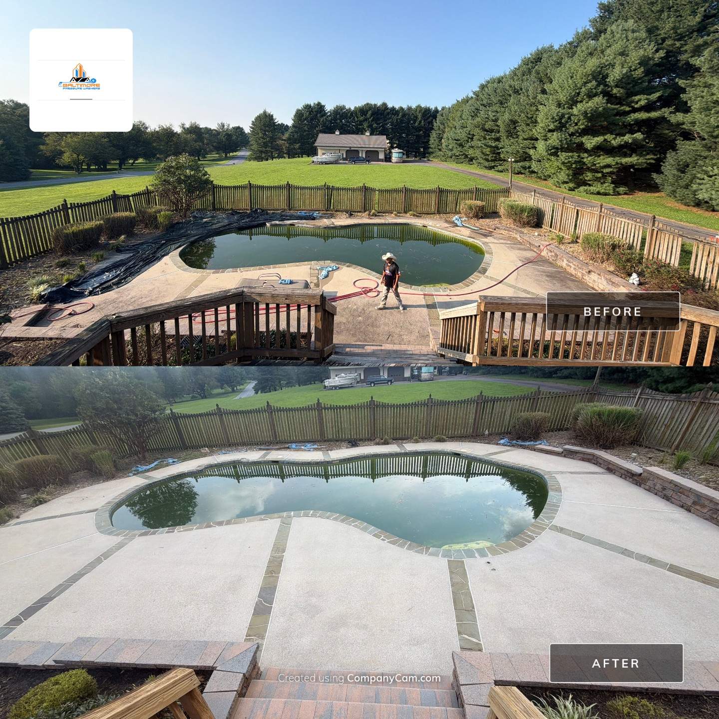 Howard County Residential Exterior Refresh and Pool Deck Restoration by Baltimore Pressure Washers Inc.