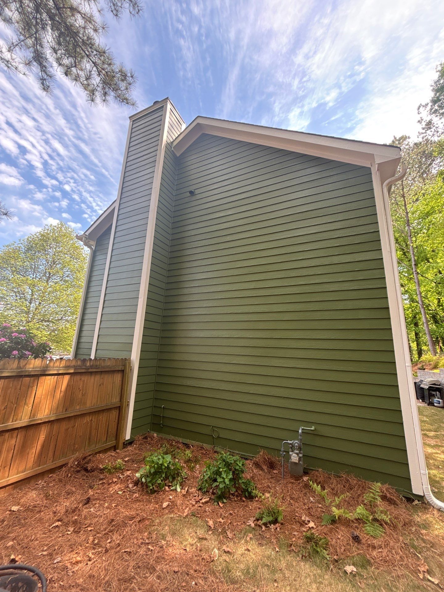 Green Exterior Paint and James Hardie Siding Transformation in Smyrna, GA by Nelson Exteriors 
