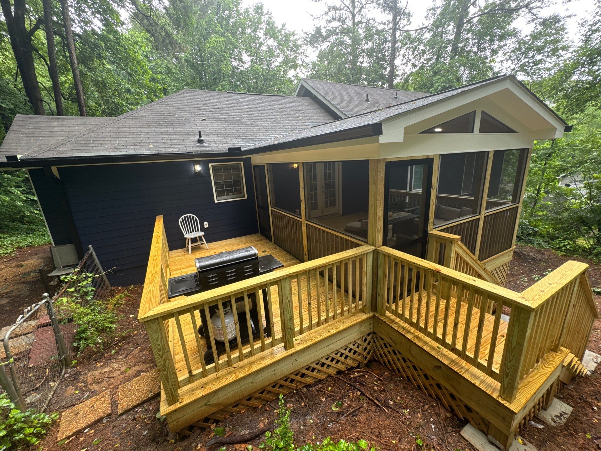 Custom Screened-In Porch and Multi-Level Deck Addition in Acworth by Swift Home Renovations
