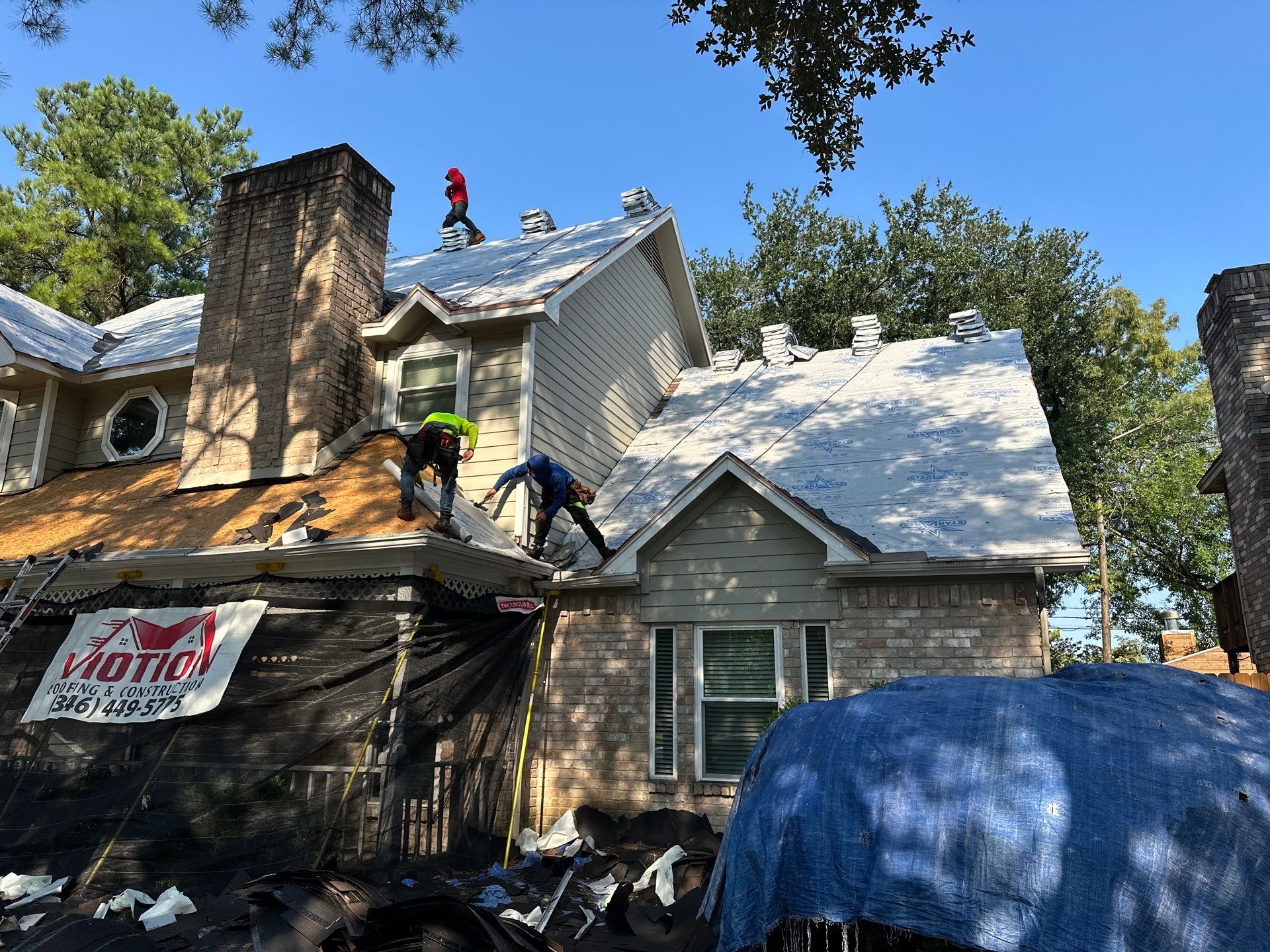 Project in Houston by Motion Roofing
