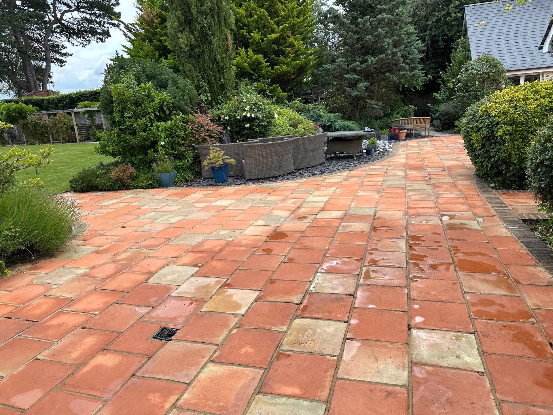Roof and Patio Cleaning using Honda 15lpm Low Pressure Washing Machine by Ges Exterior Cleaning ltd
