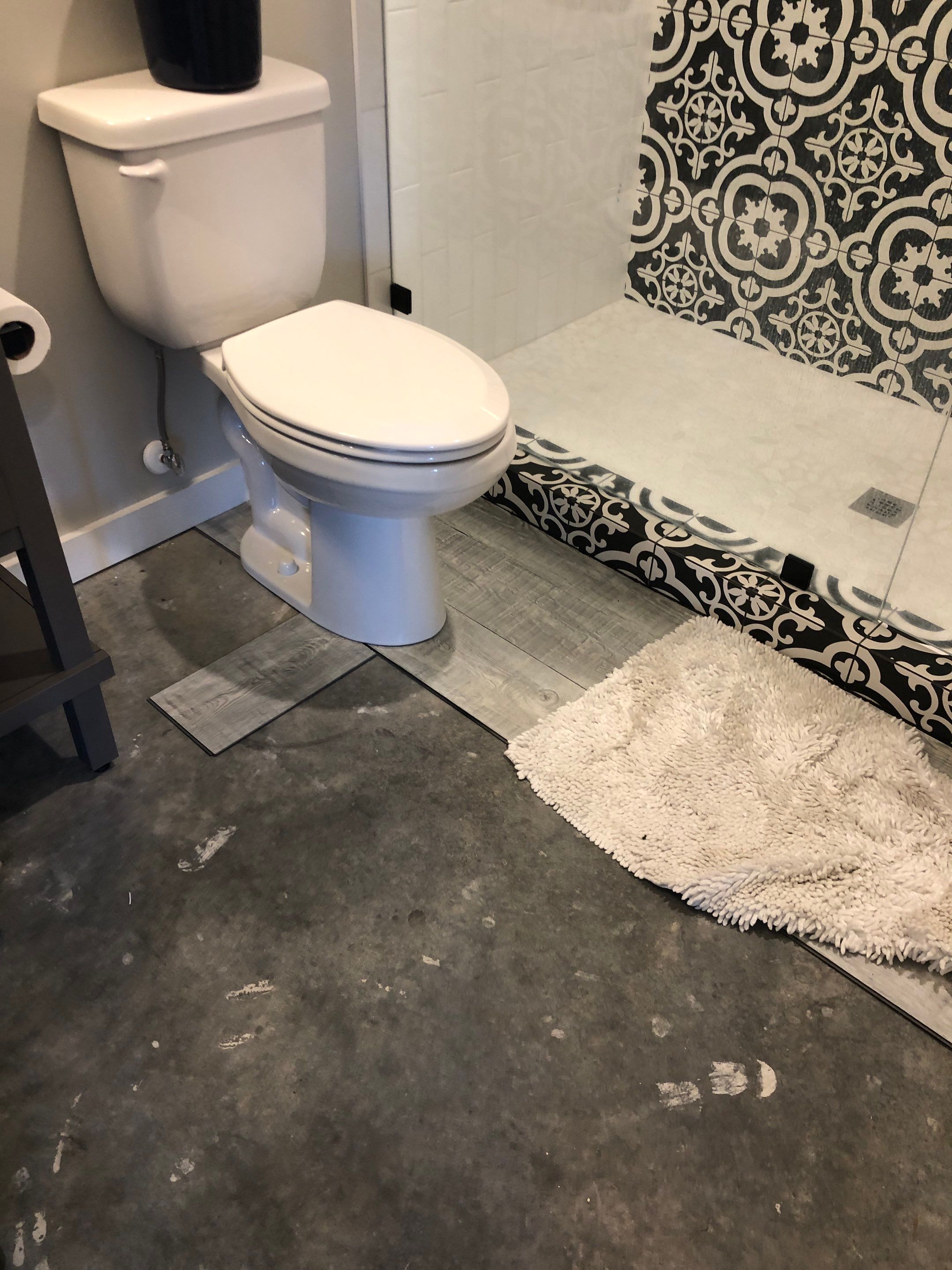 Louisburg, KS -- Basement Polish using Grey Stain by Big Red Decorative Concrete, LLC