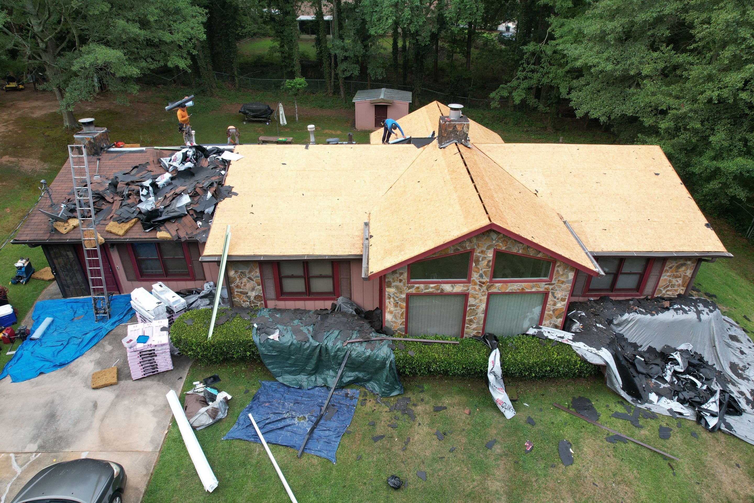 Residential Roofing Installation using Owens Corning by Inspector Roofing and Restoration