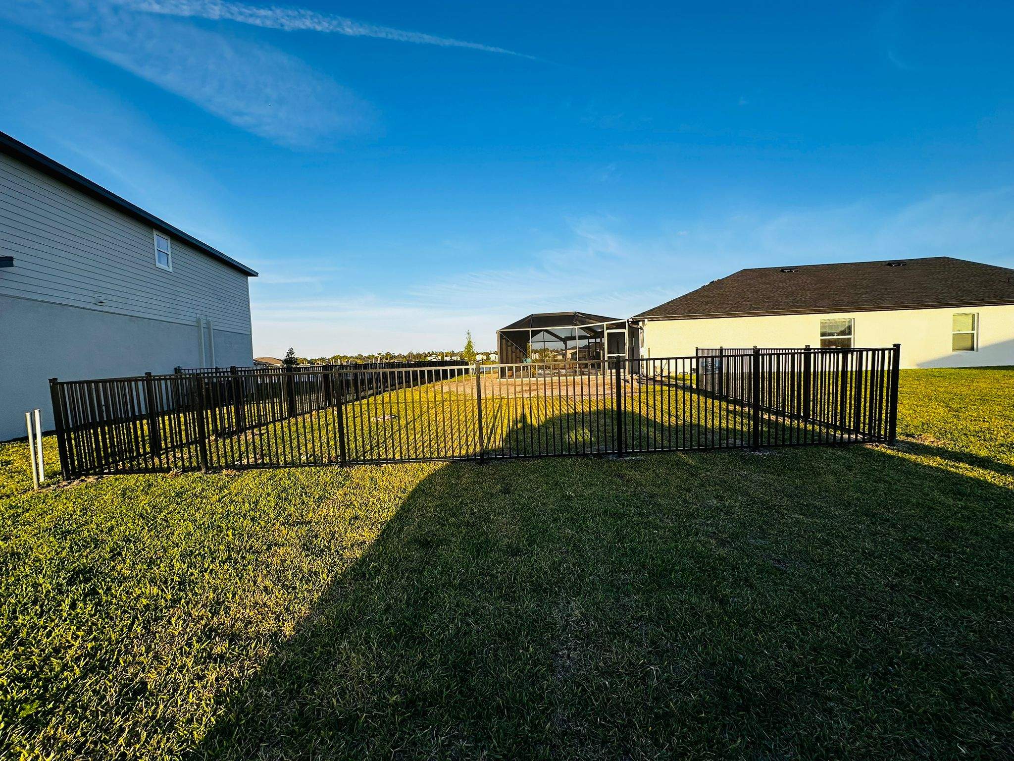 Black Aluminum Picket Fence Installation in North Fort Myers by True Fence LLC