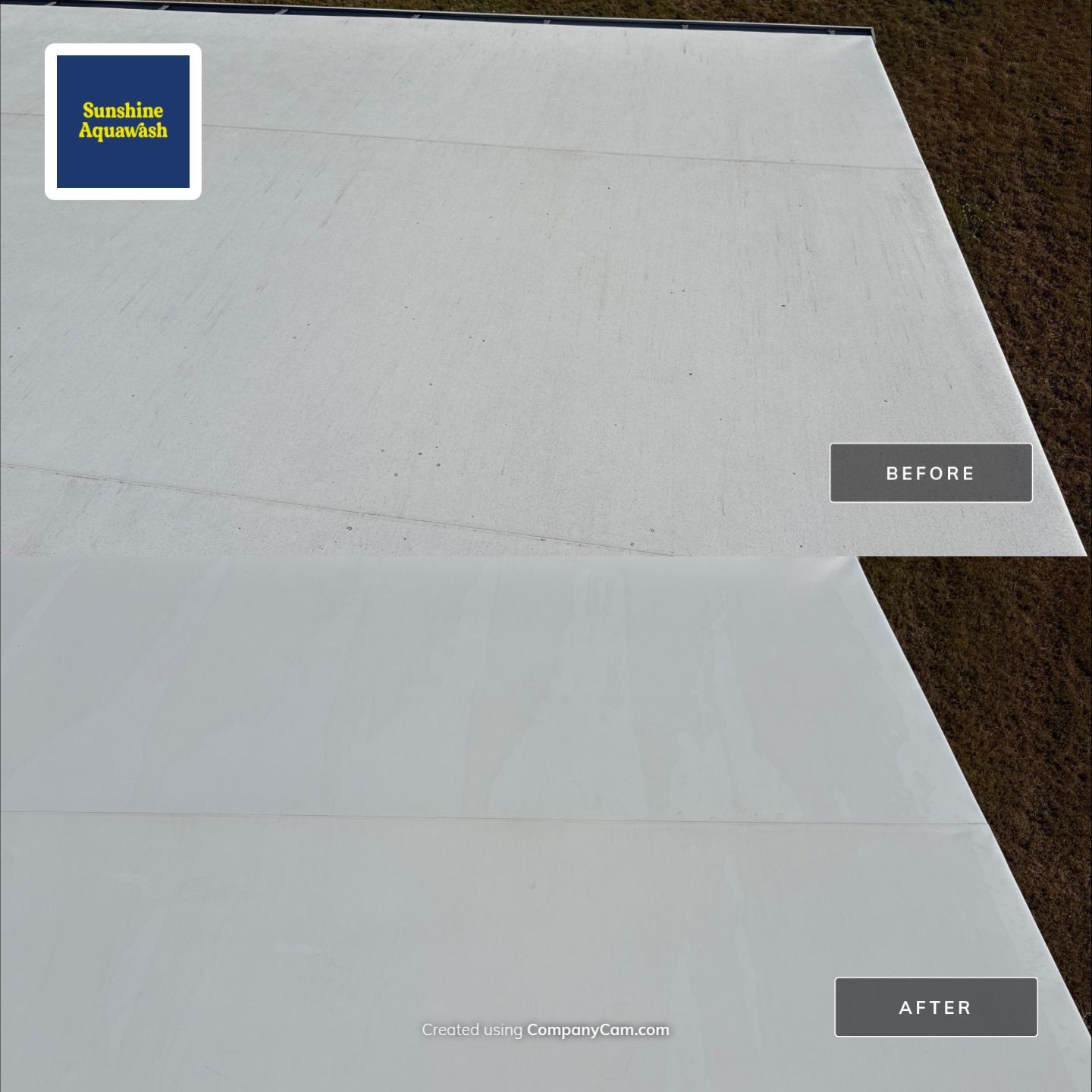 TPO Membrane Mobile Home Roof Cleaning Parrish, FL by Sunshine AquaWash