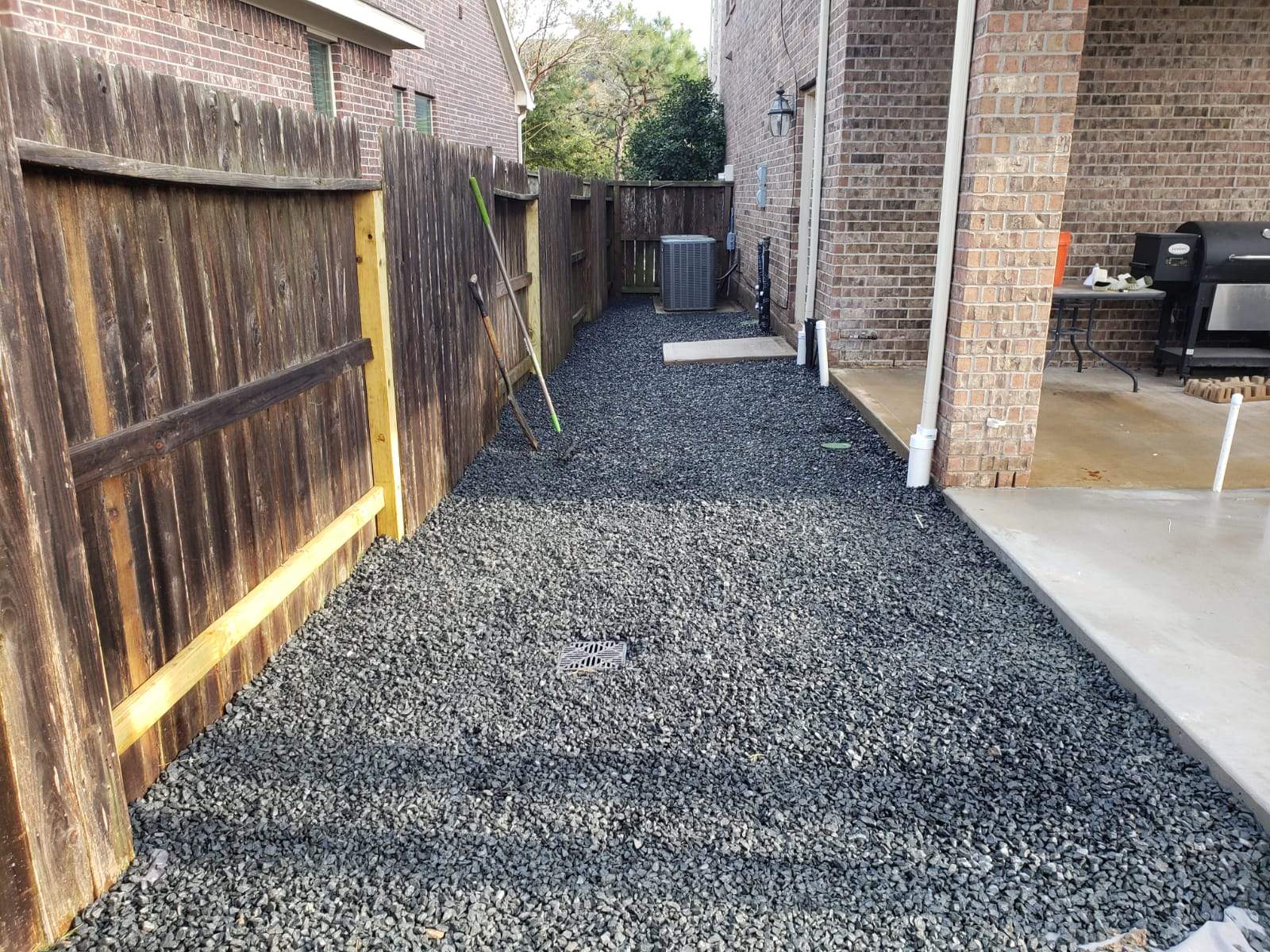 Sideyard Upgrade – Drainage + Walkway + Utility Area Transformation by Texas Urban Elements